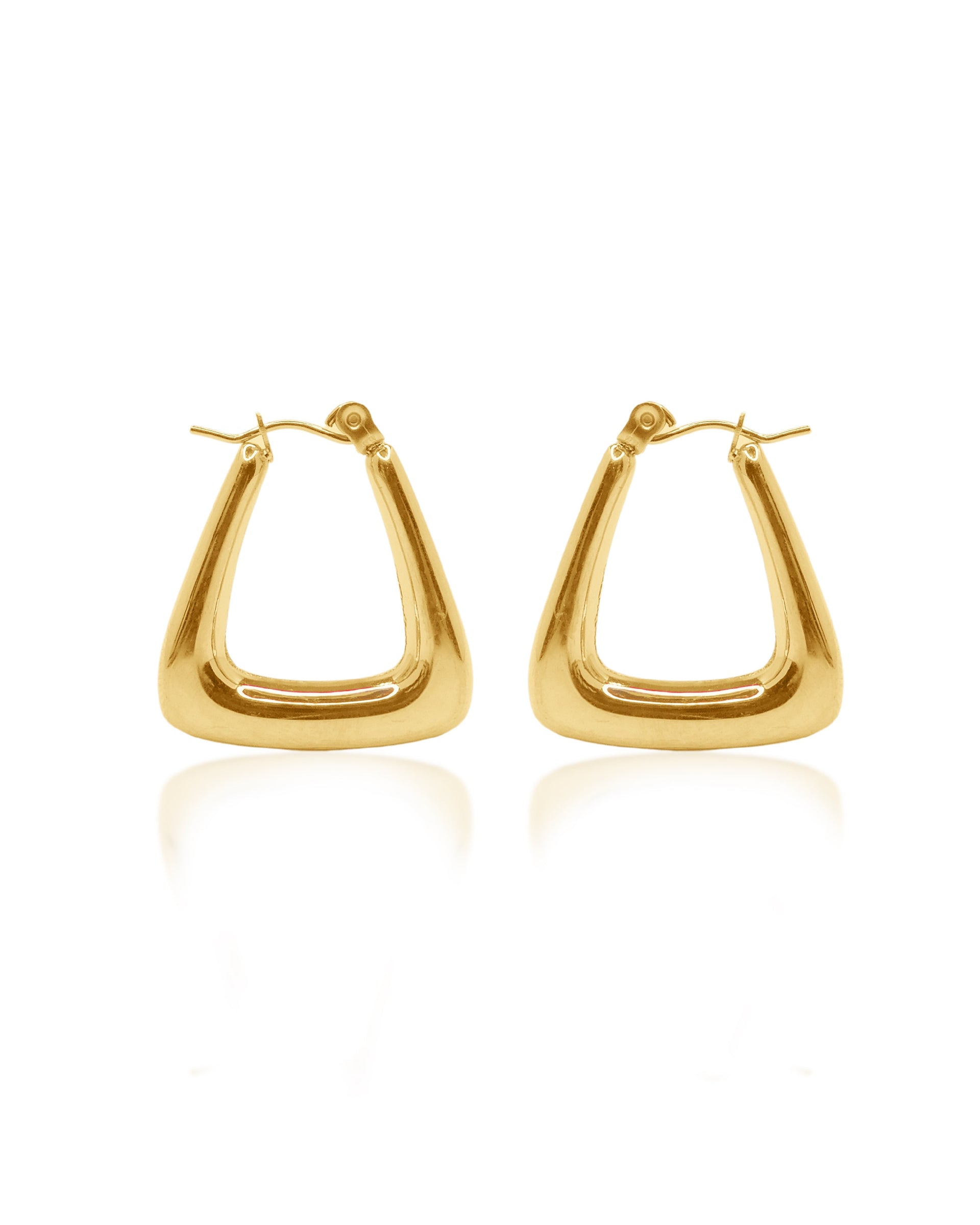 Arabella Stereoscopic Irregular Hoop U Shaped Earrings