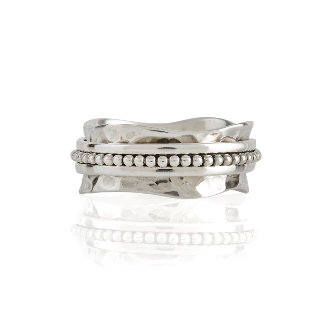 Aura Halo Silver Spinning Ring