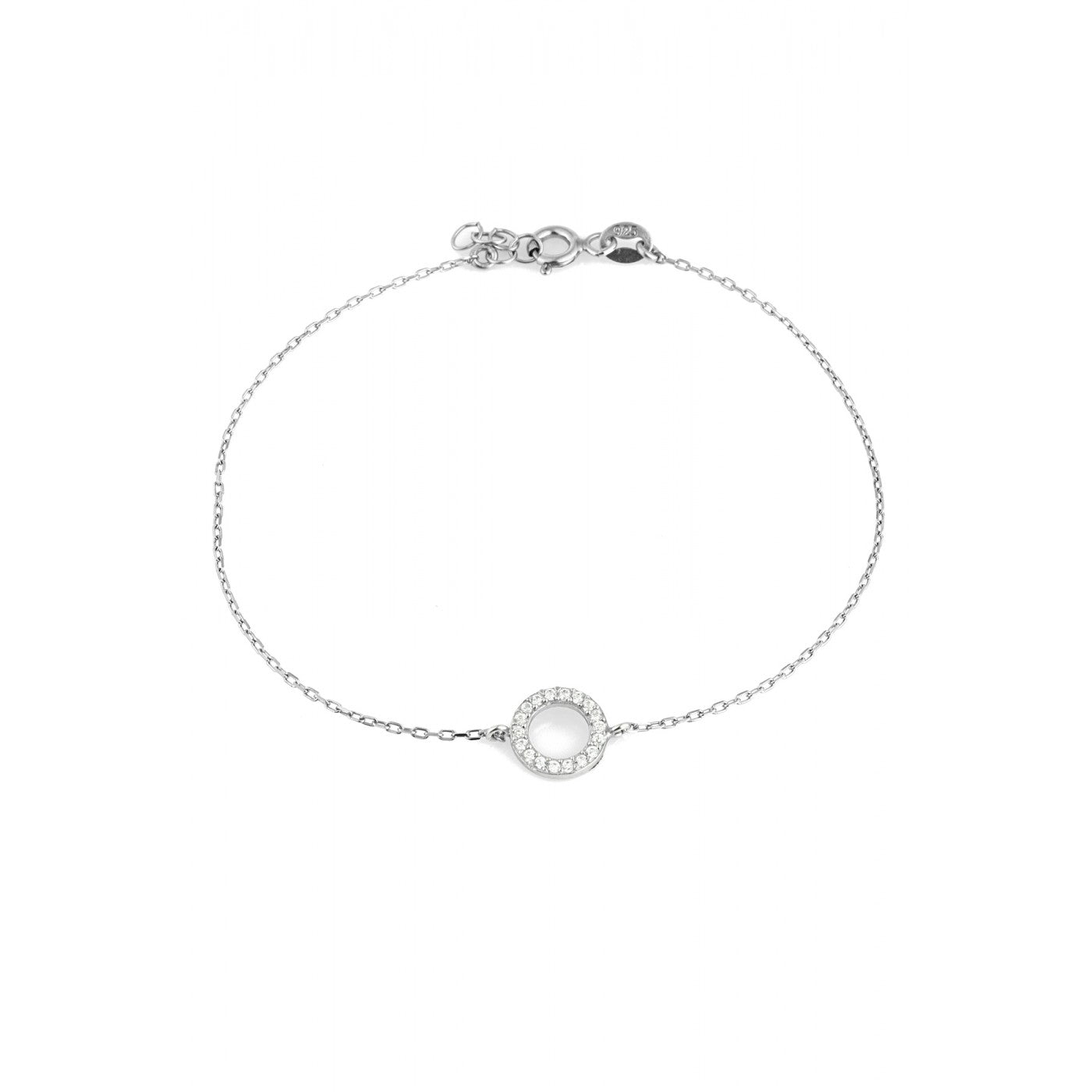 Circle Bracelet In Sterling Silver