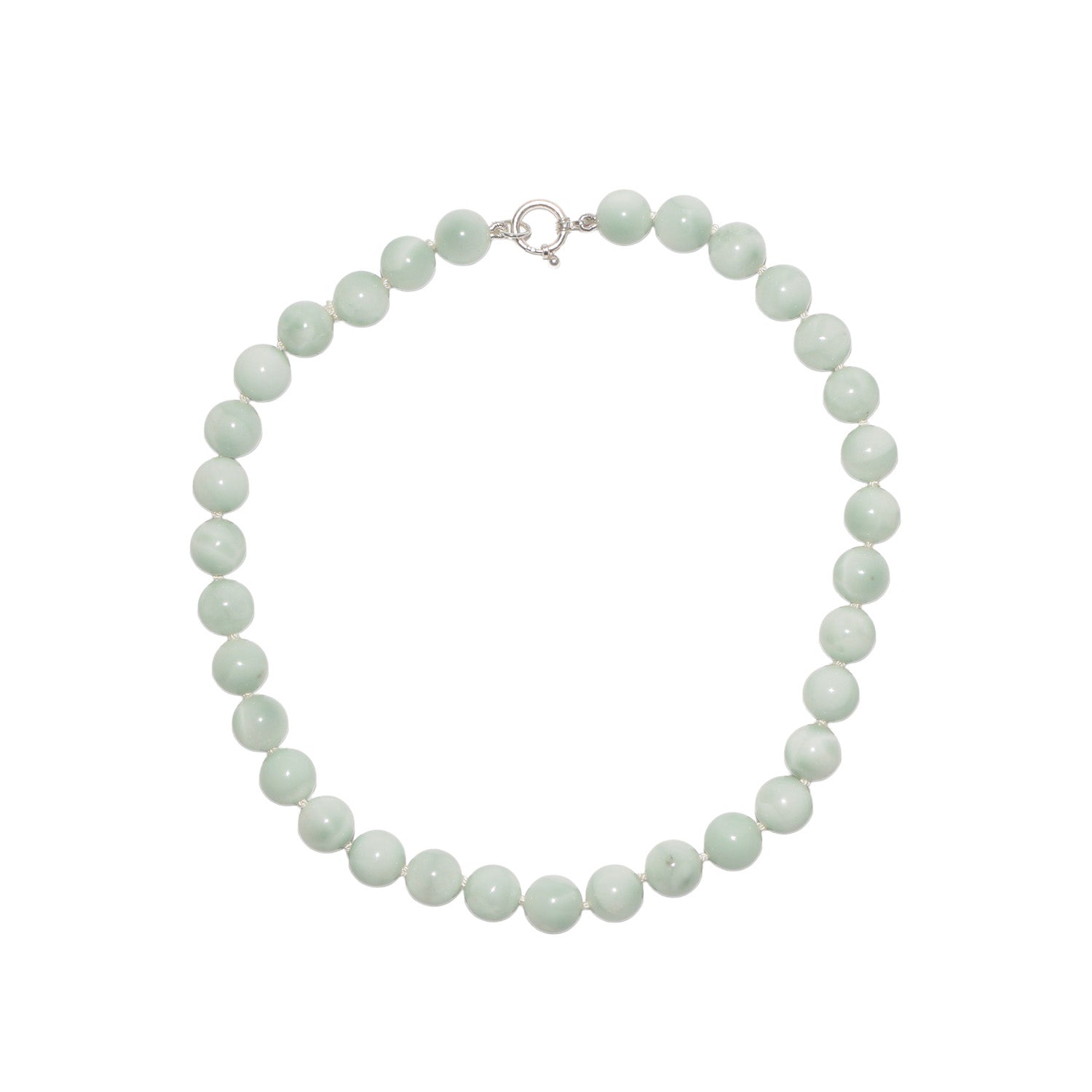 Vela Green Angelite Beaded Choker Necklace