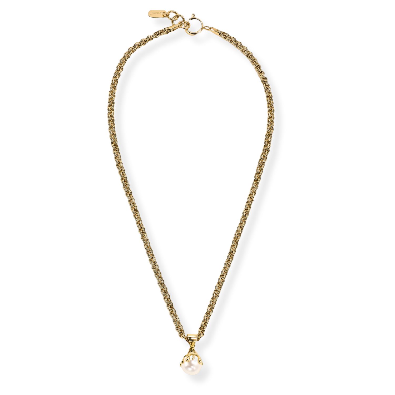 Venere Melt Pearl Pendant Necklace Gold
