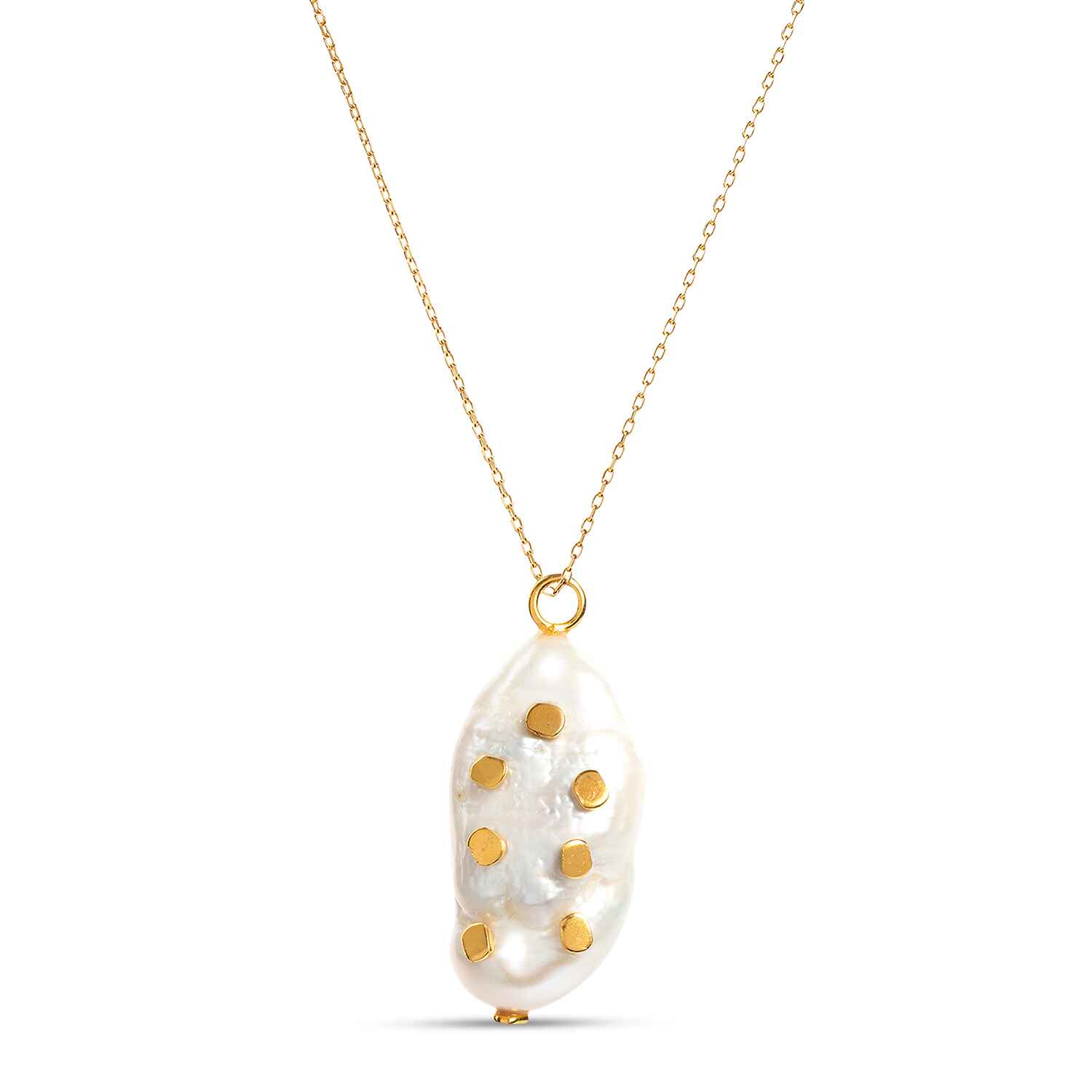 Venus Gold Chain Necklace With Pearl & Barnacle Pendant