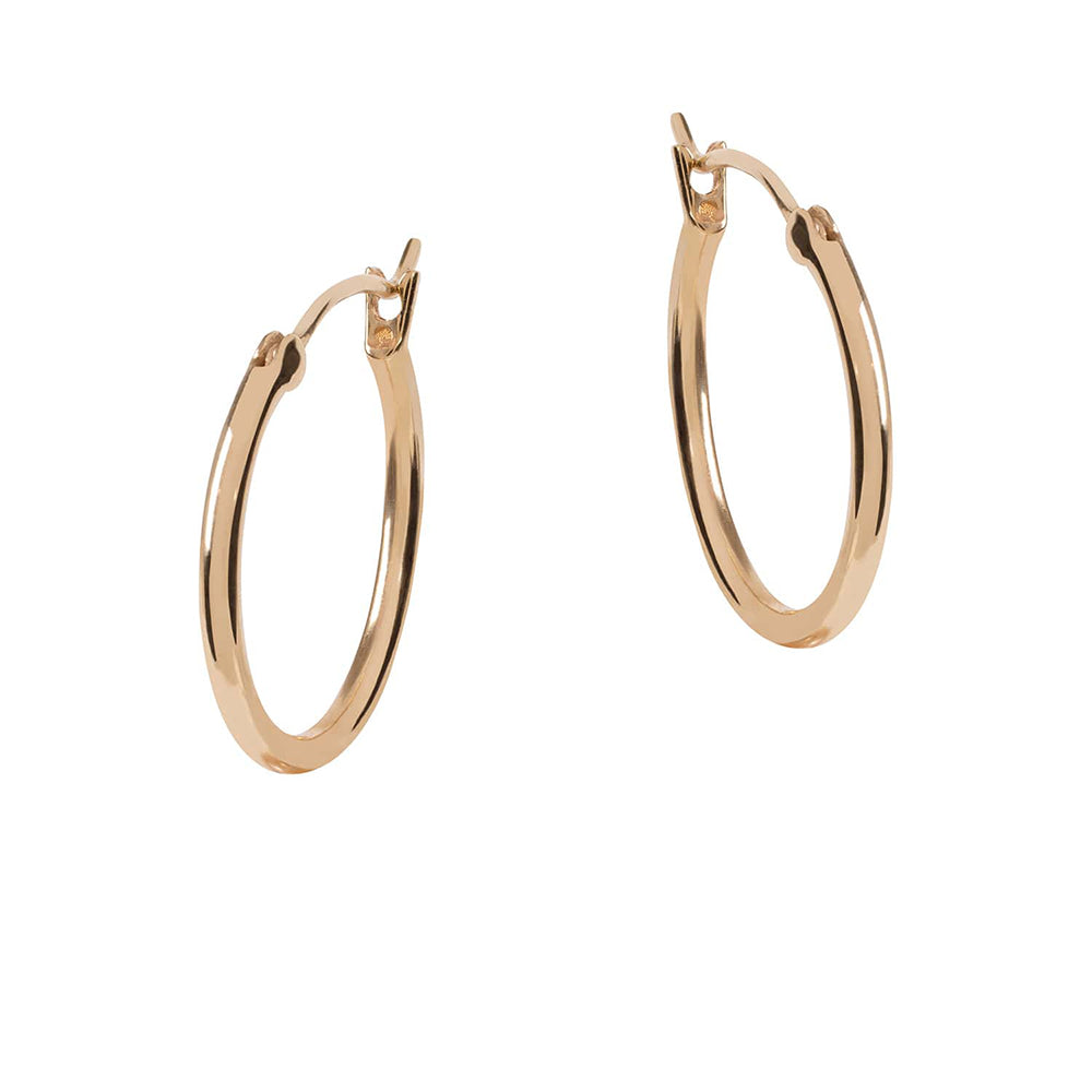 Venus Plain Gold Hoop Earrings