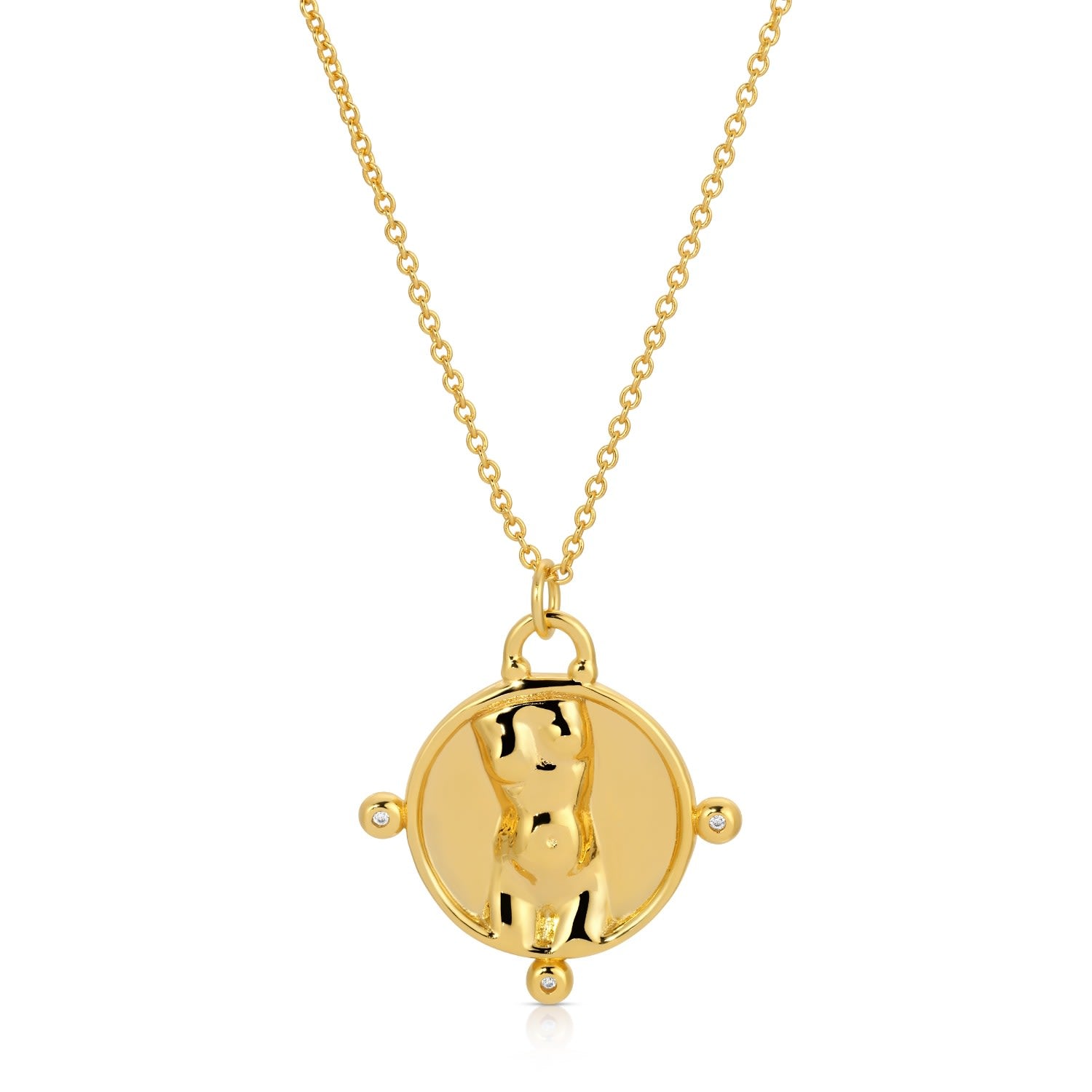 Venus Necklace - Goddess Pendant - Gold Pendant Necklace
