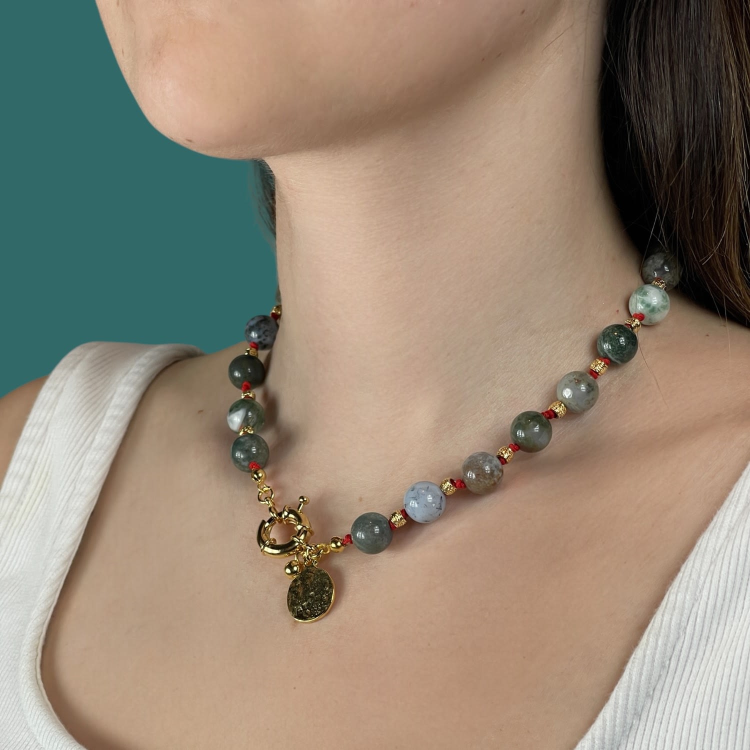 Vera Indian Agate Gemstone Necklace
