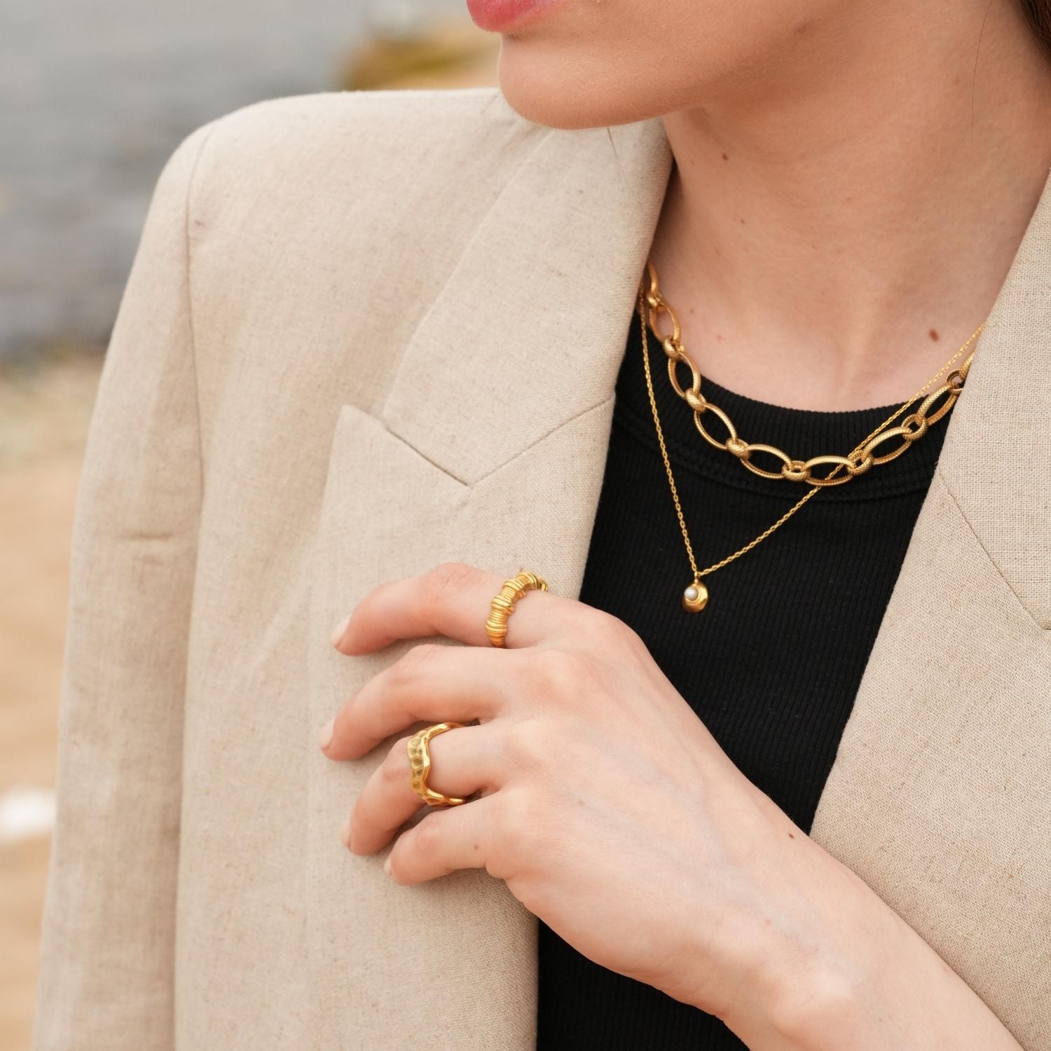 Vera Pearl Chain Necklace