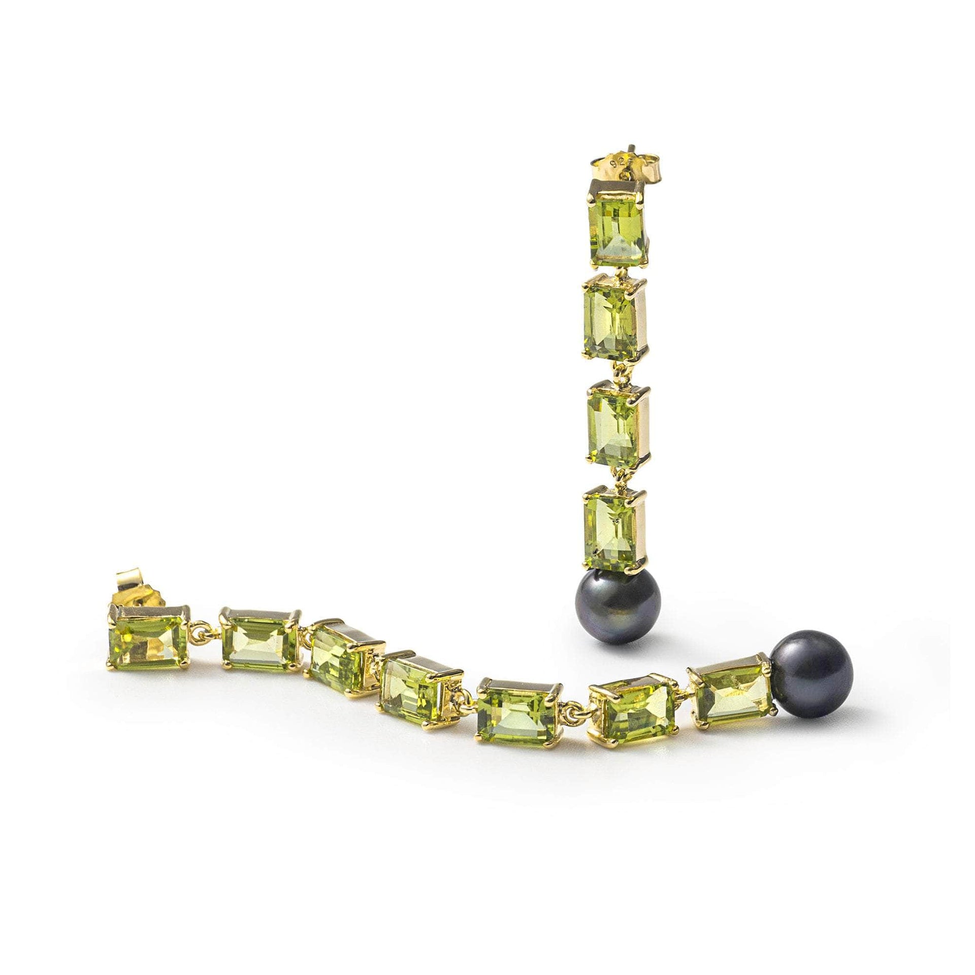 Vera Peridot Pearl Earrings