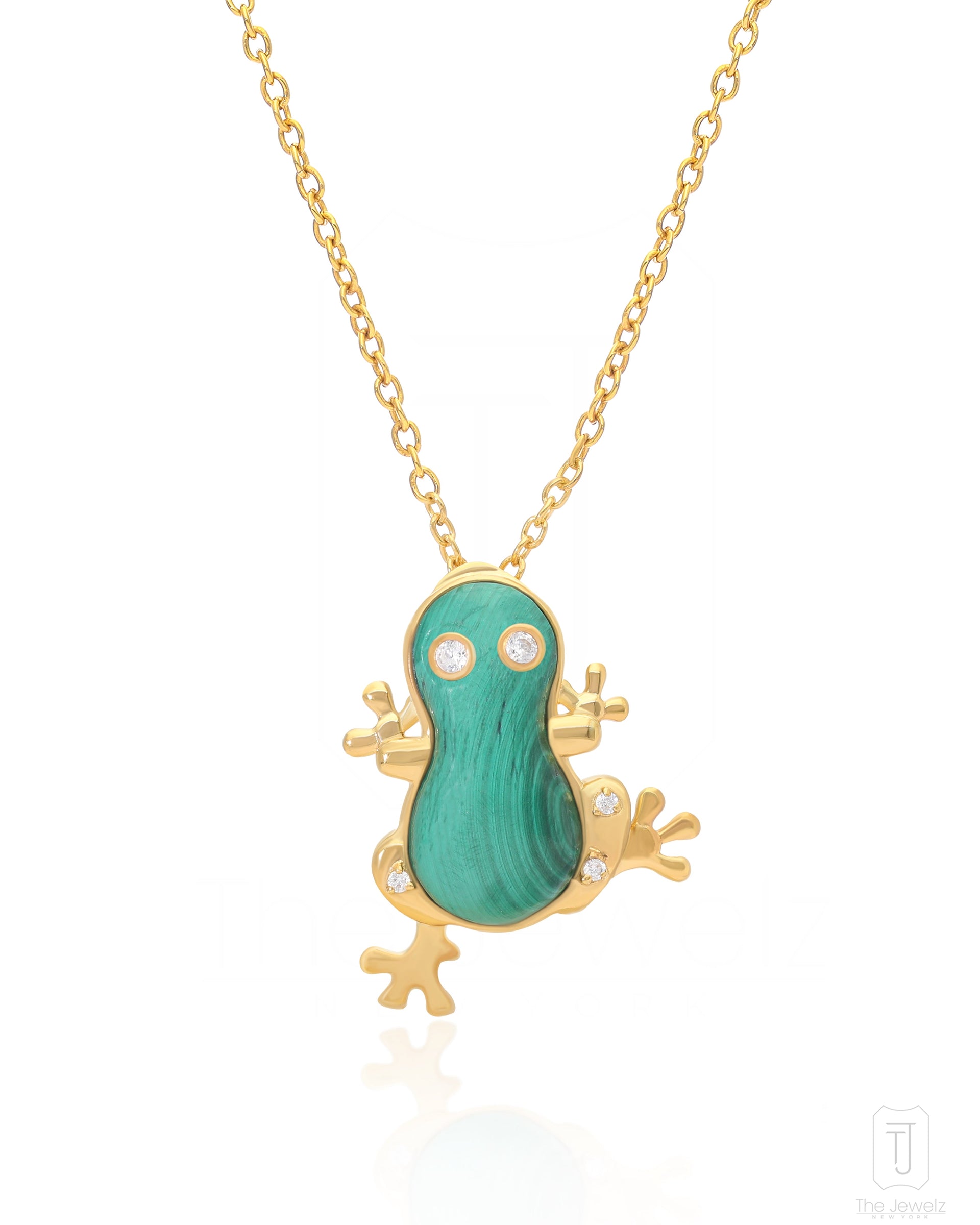 Verdant Trace Green Malachite Silver Necklace