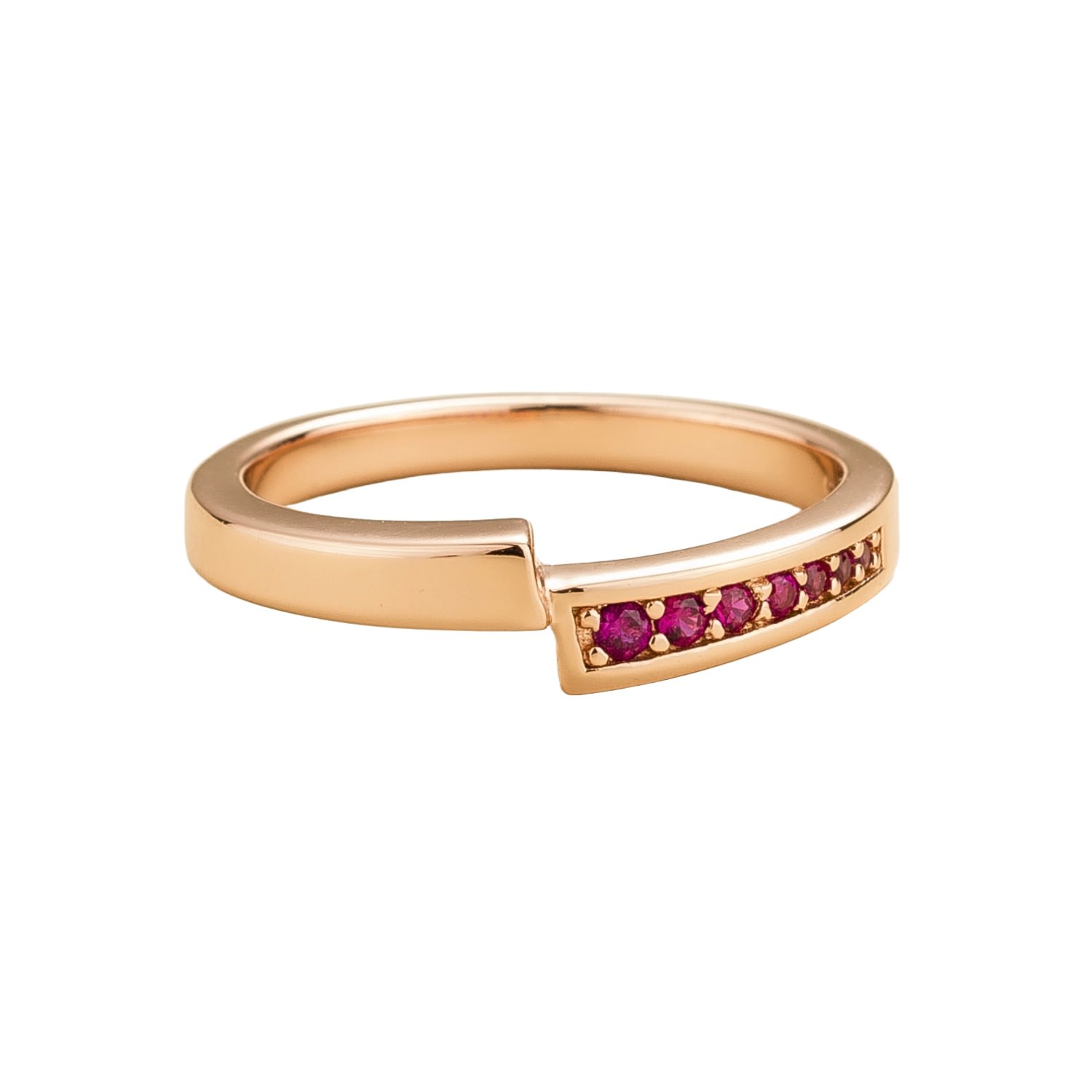 Vero Ring In Ruby Set In Rose Gold