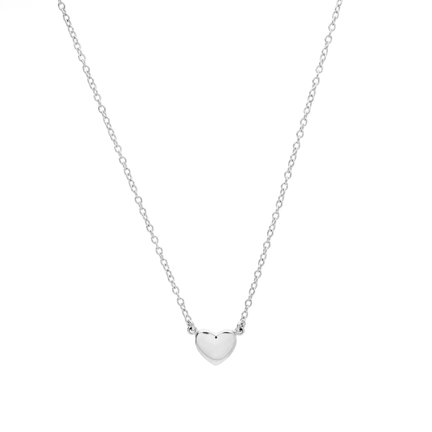 Verona Sterling Silver Full Heart Necklace