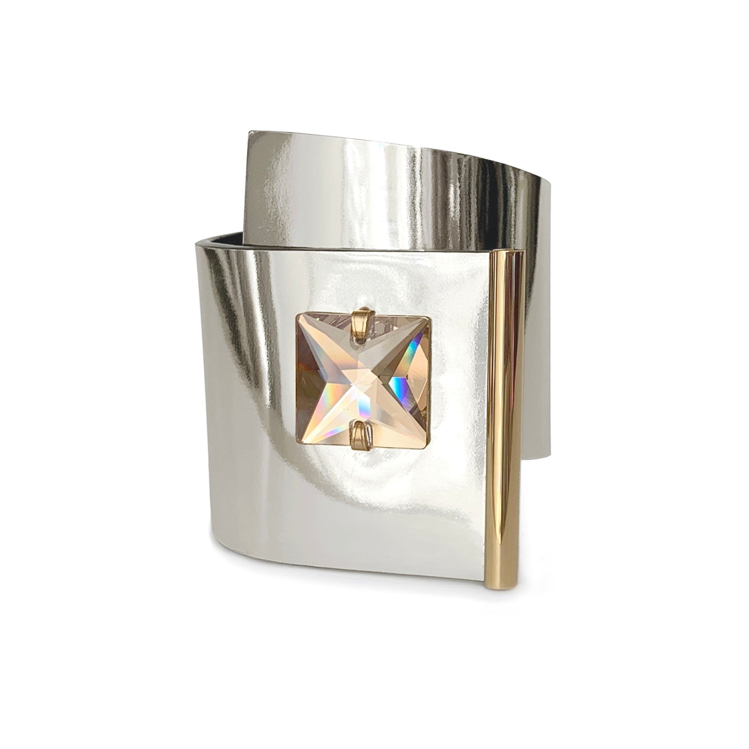 Luxury Versa Cuff Bracelet In Mirror Silver