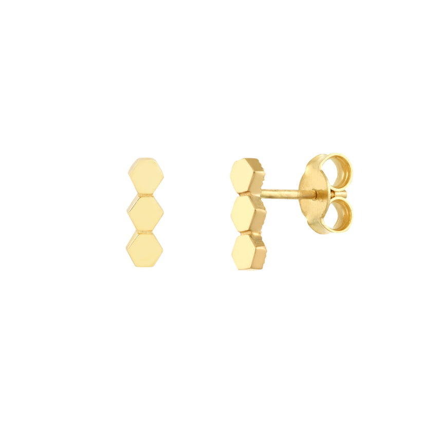 Vertical Bar Stud Earrings