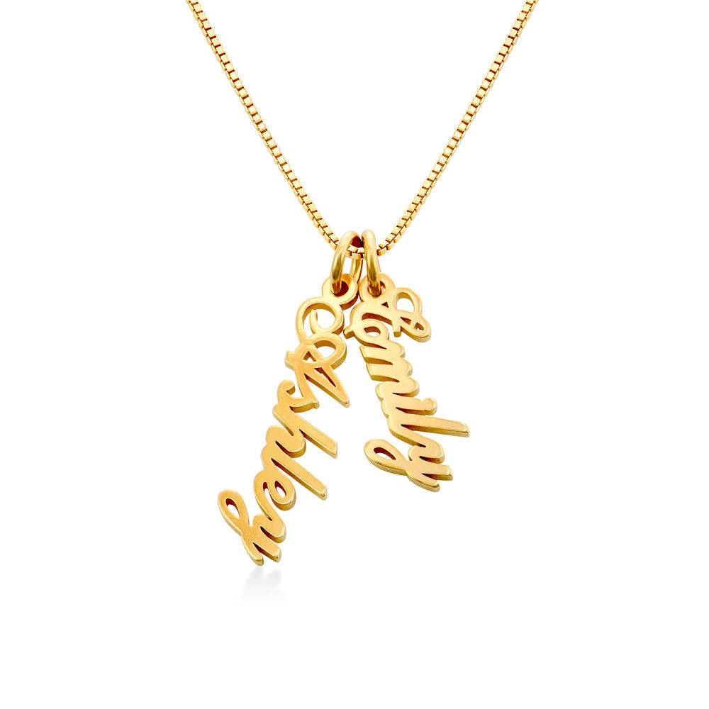 Vertical Name Necklace in Gold Plated