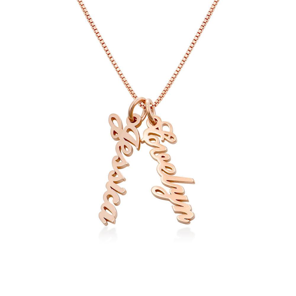 Vertical Name Necklace in Rose Gold Plated