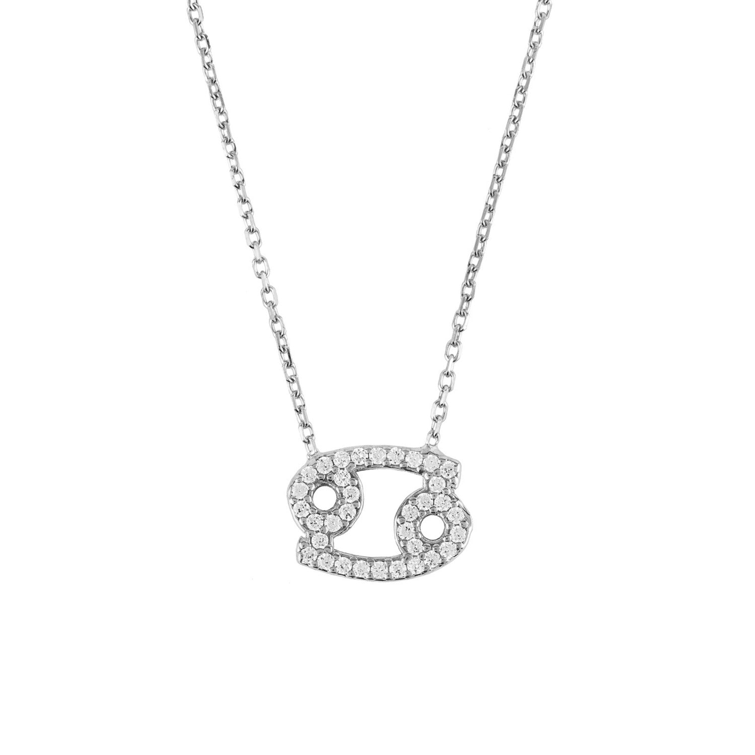 Zodiac Necklace Silver Cancer