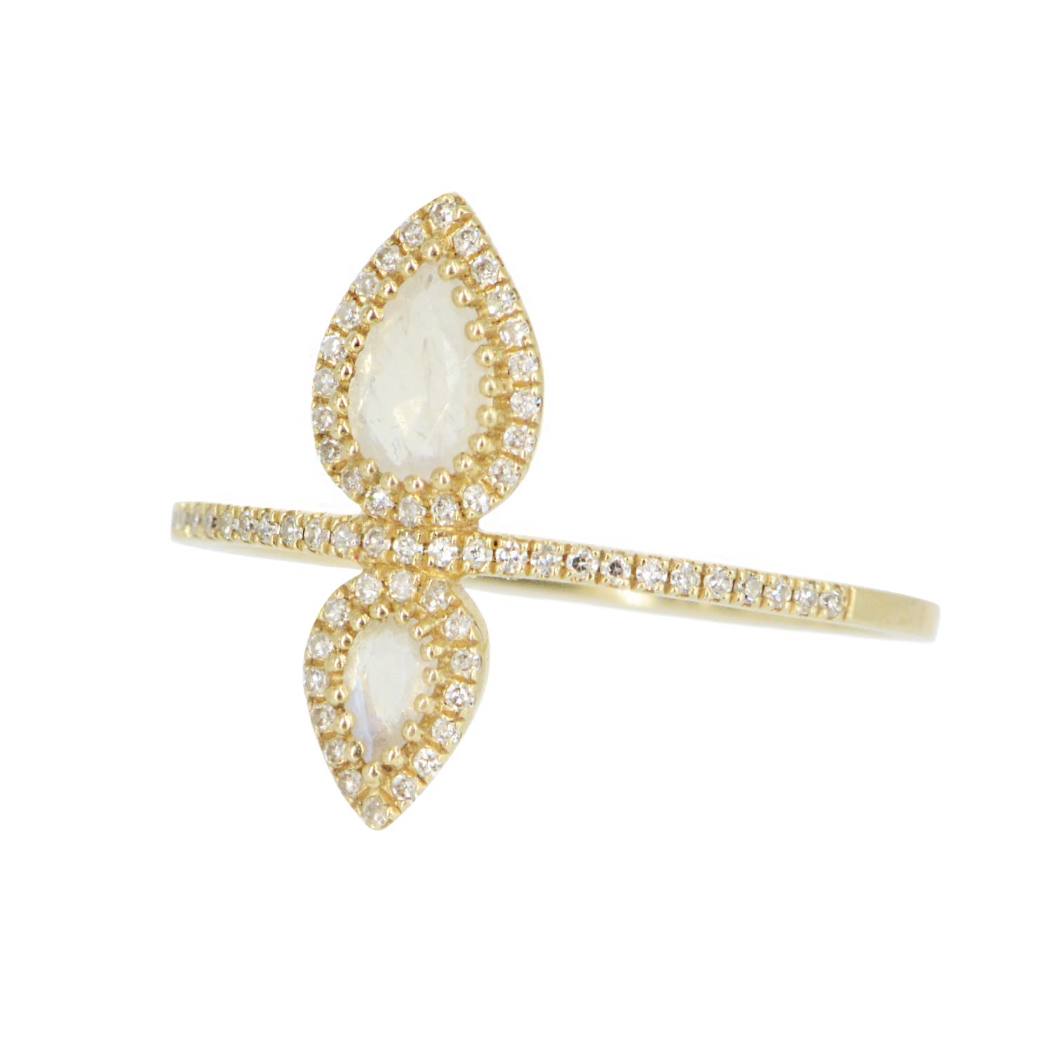 Tranquility Ring With Moonstone & Diamonds