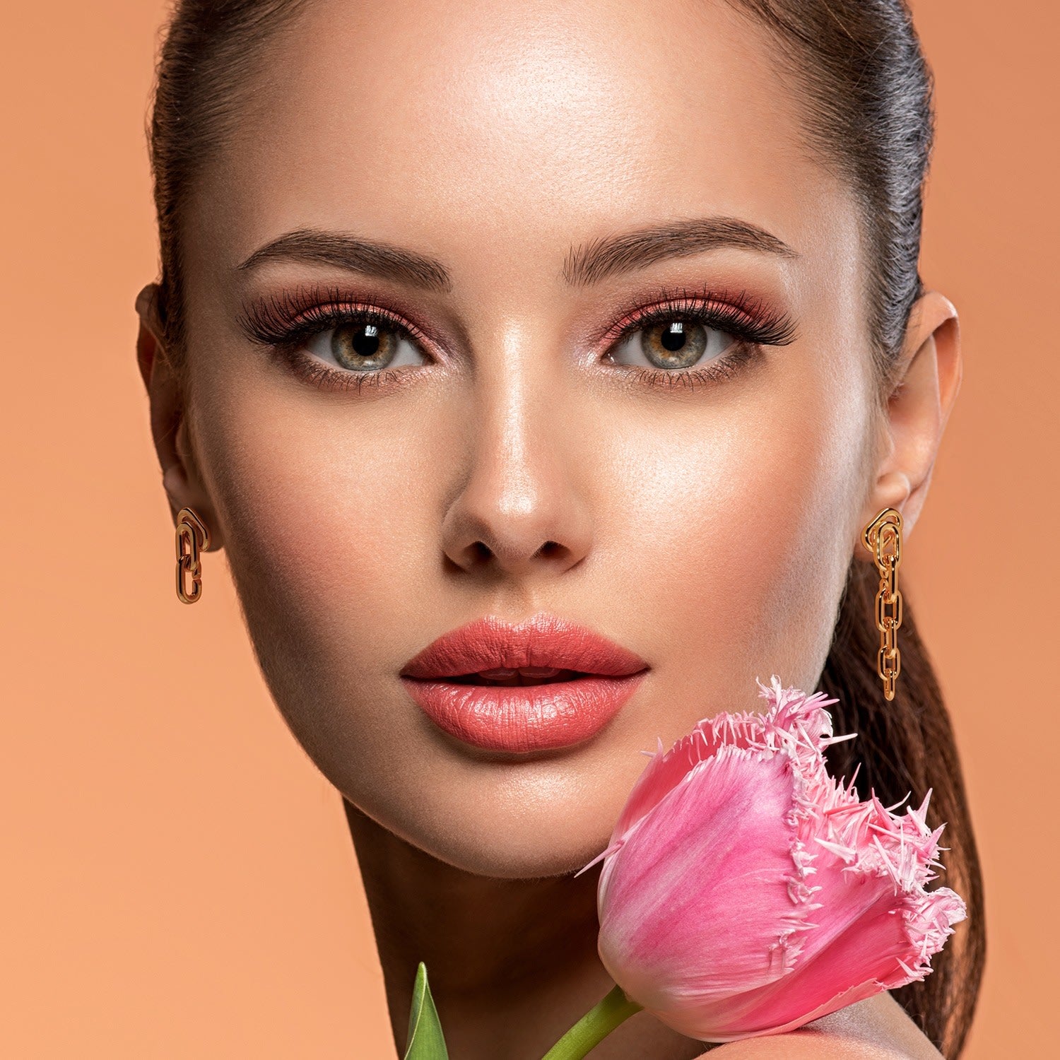 Long Or Short Convertible Link Chain Dangle Earrings - Gold