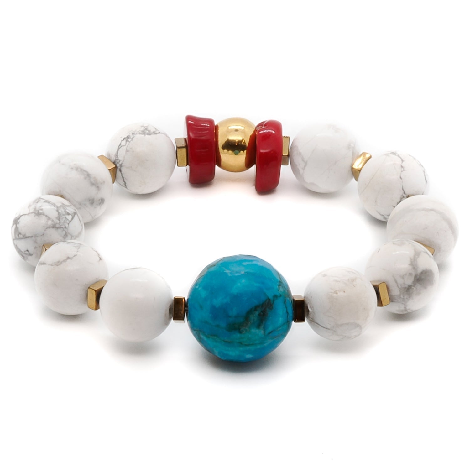 Gemstone Beaded Handmade Balance Bracelet - White