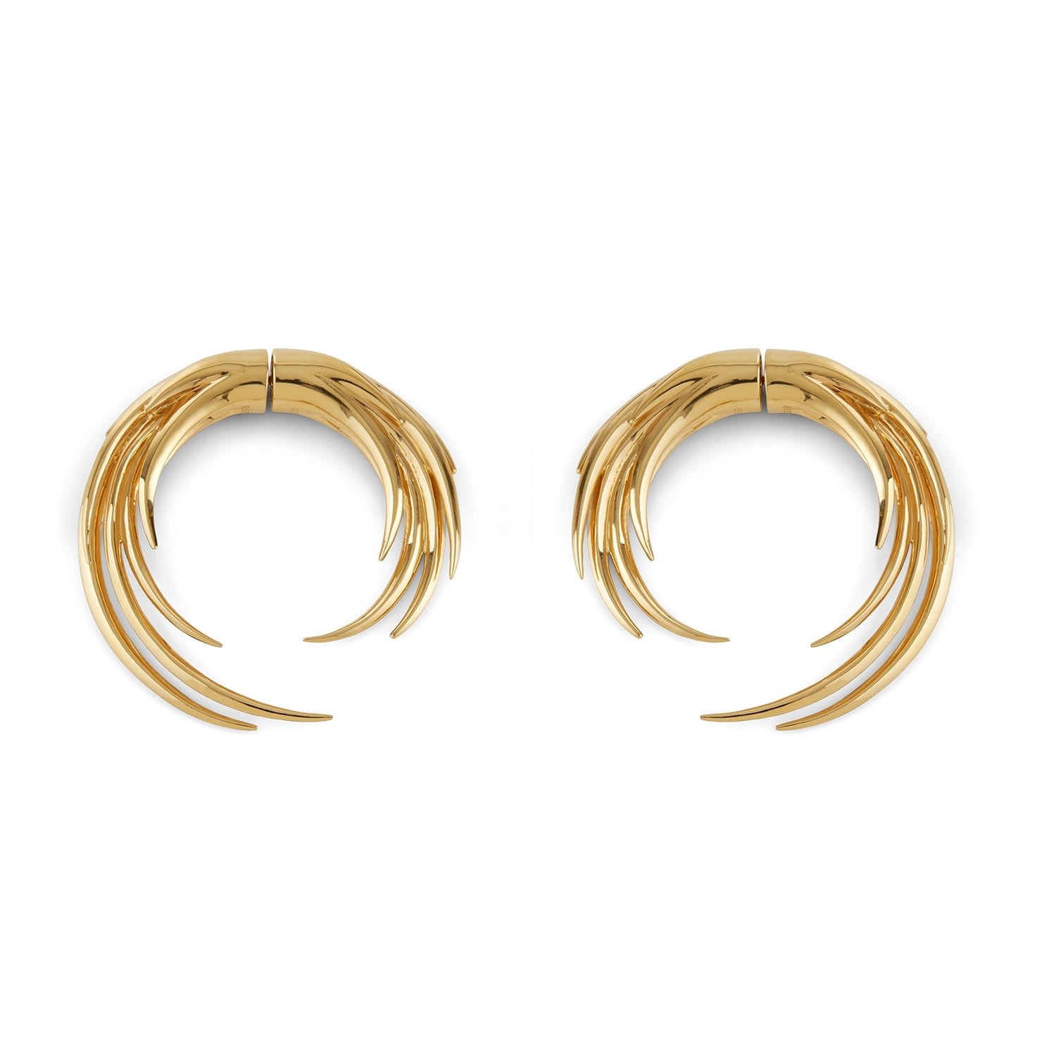 Flames Of Pyre Hoop Earrings Gold