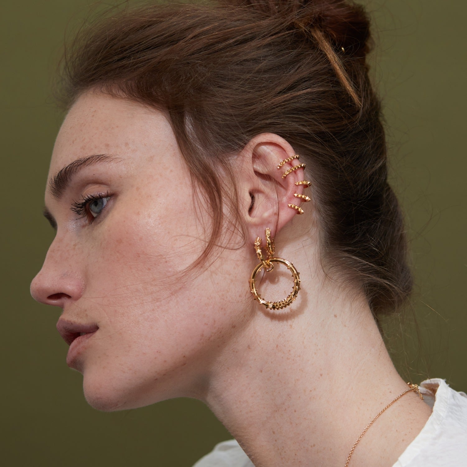 Double Hoop Earring – Gold