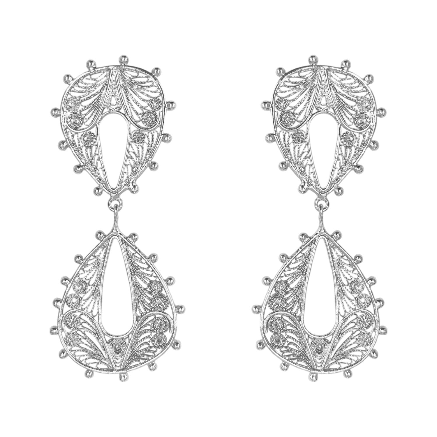 Pandora Bow Silver Earrings