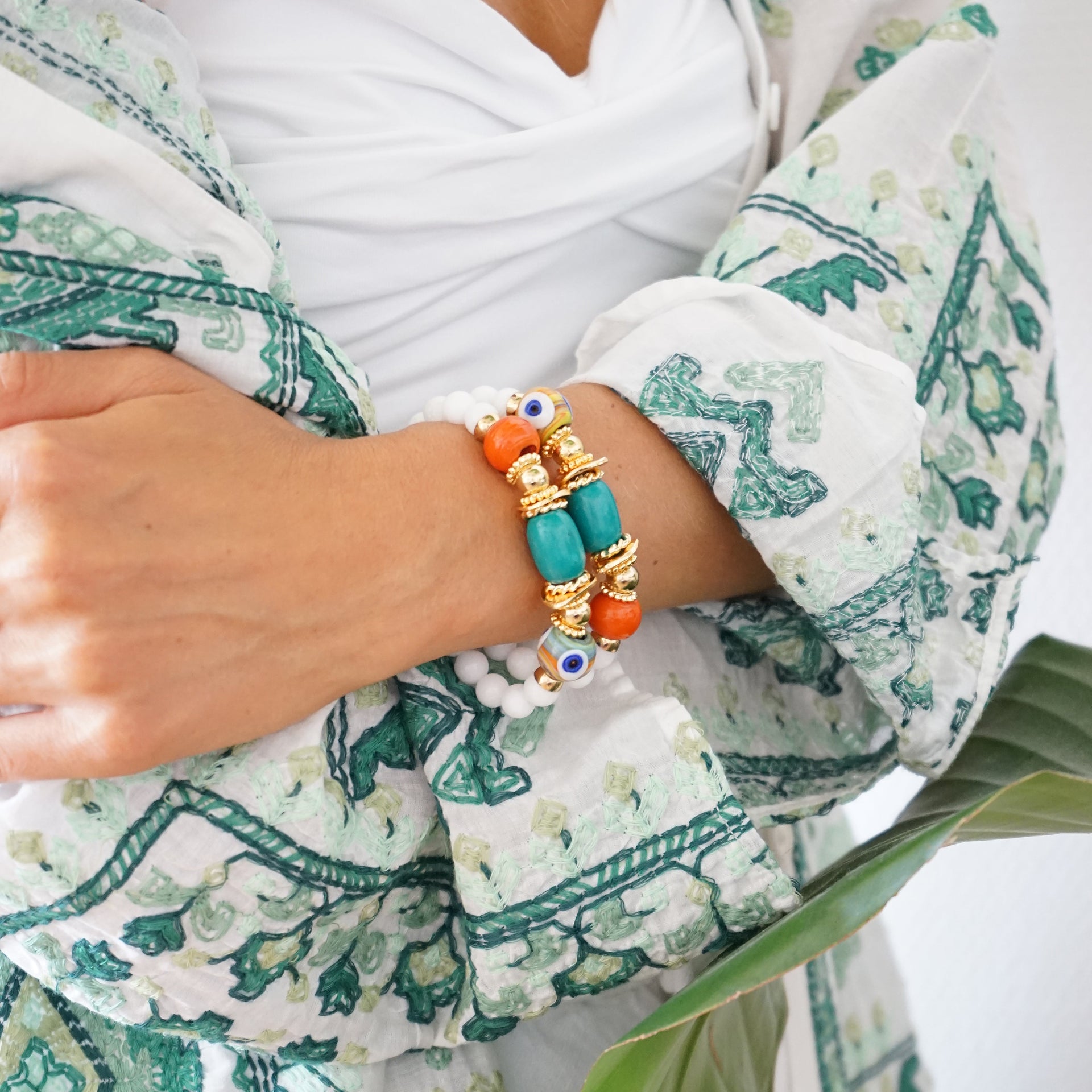 Evil Eye Ceramic Bracelet Peggy