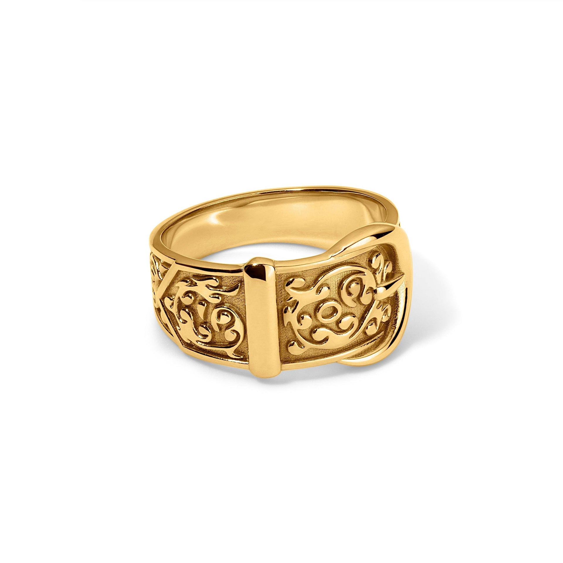Victorian Buckle Ring - Gold Vermeil