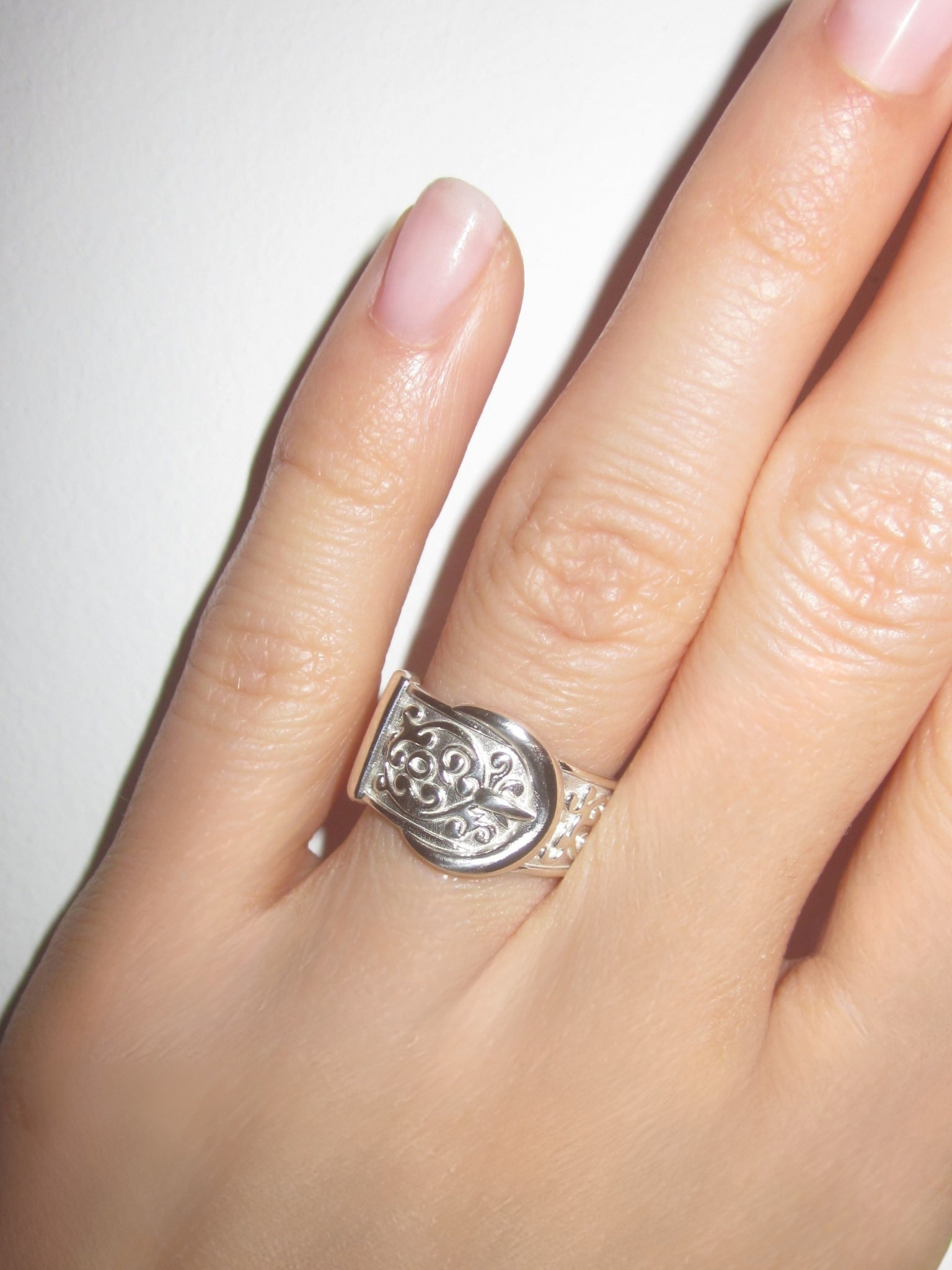 Victorian Buckle Ring - Sterling Silver