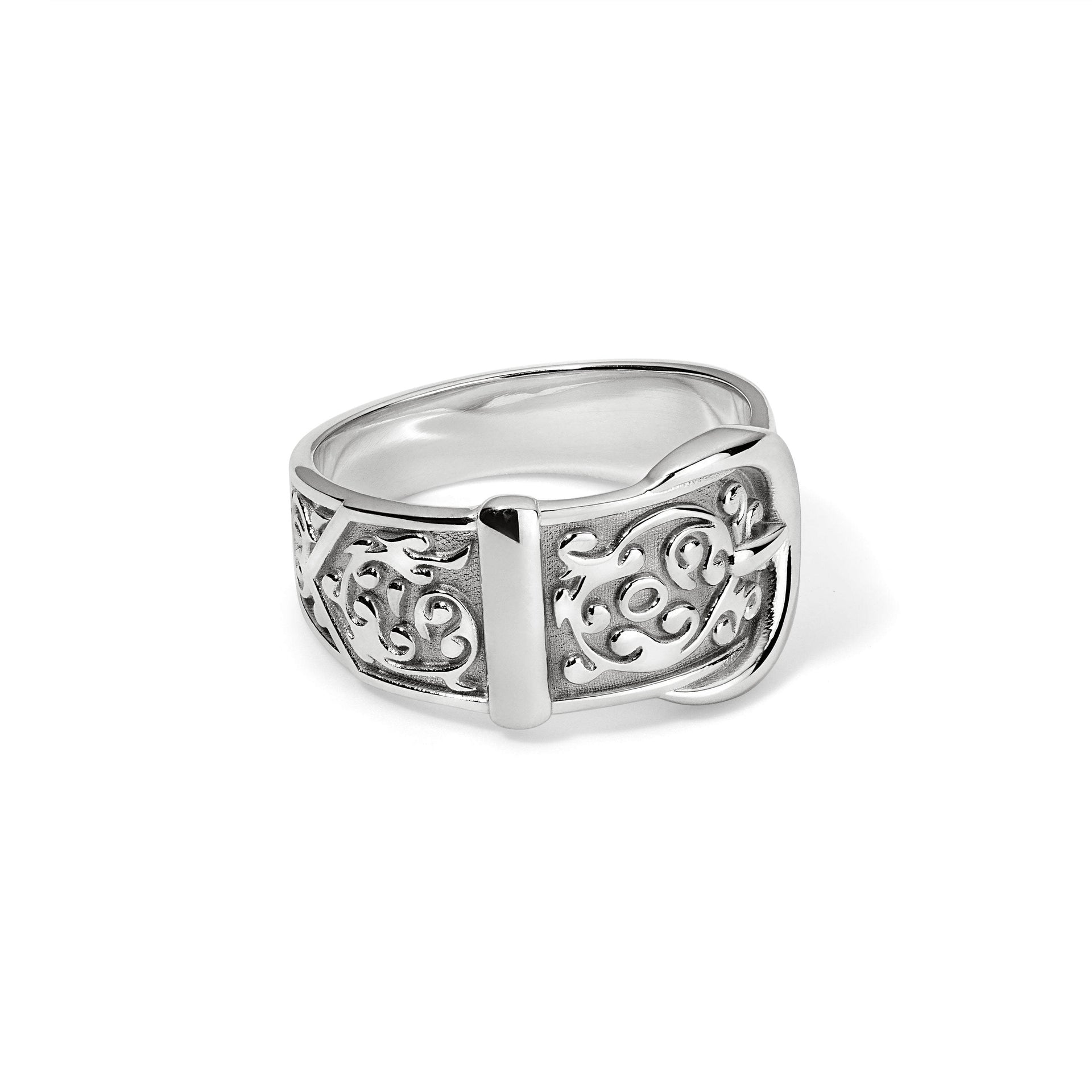 Victorian Buckle Ring - Sterling Silver