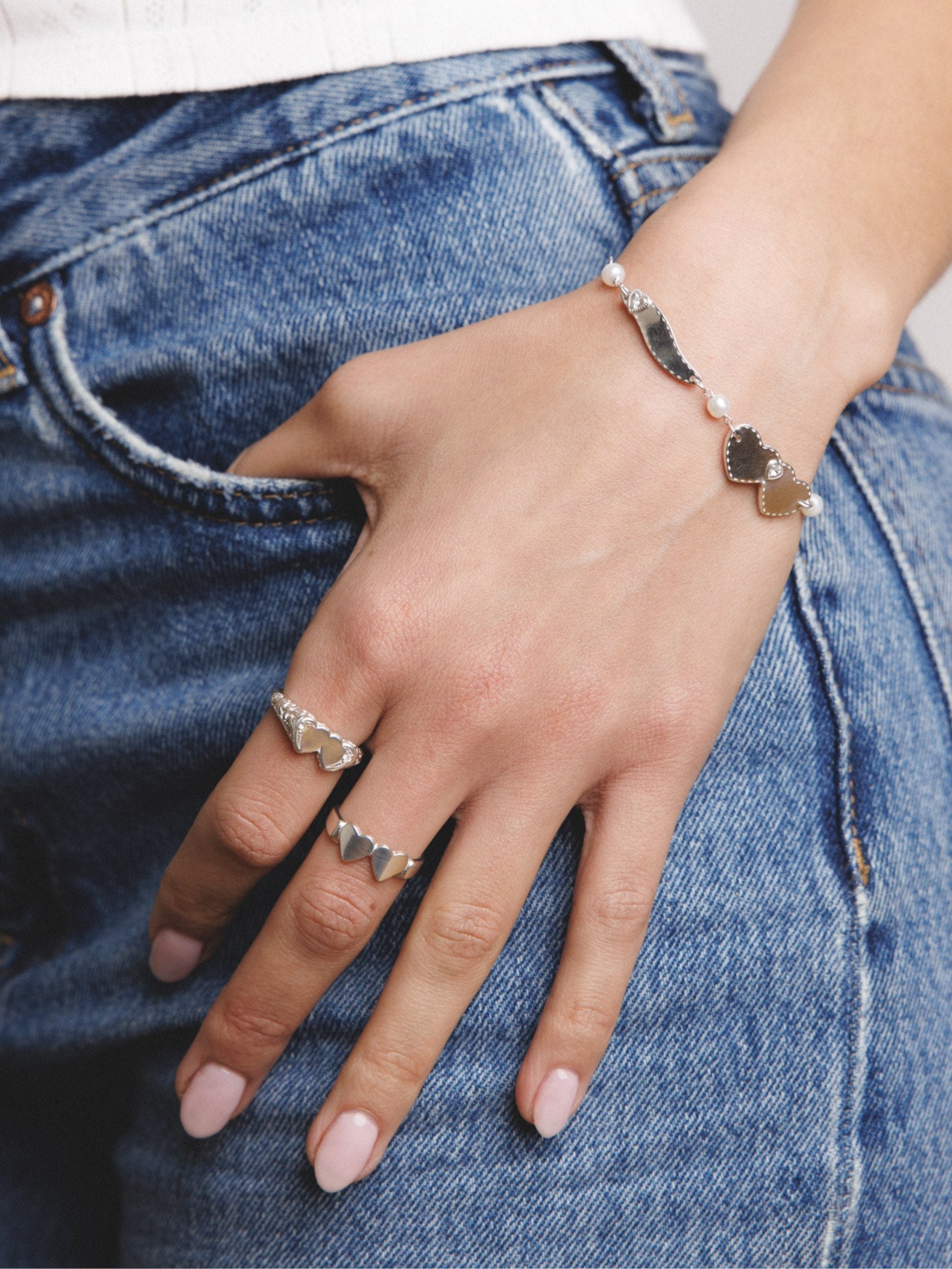 Victorian Varsity Ring - Sterling Silver