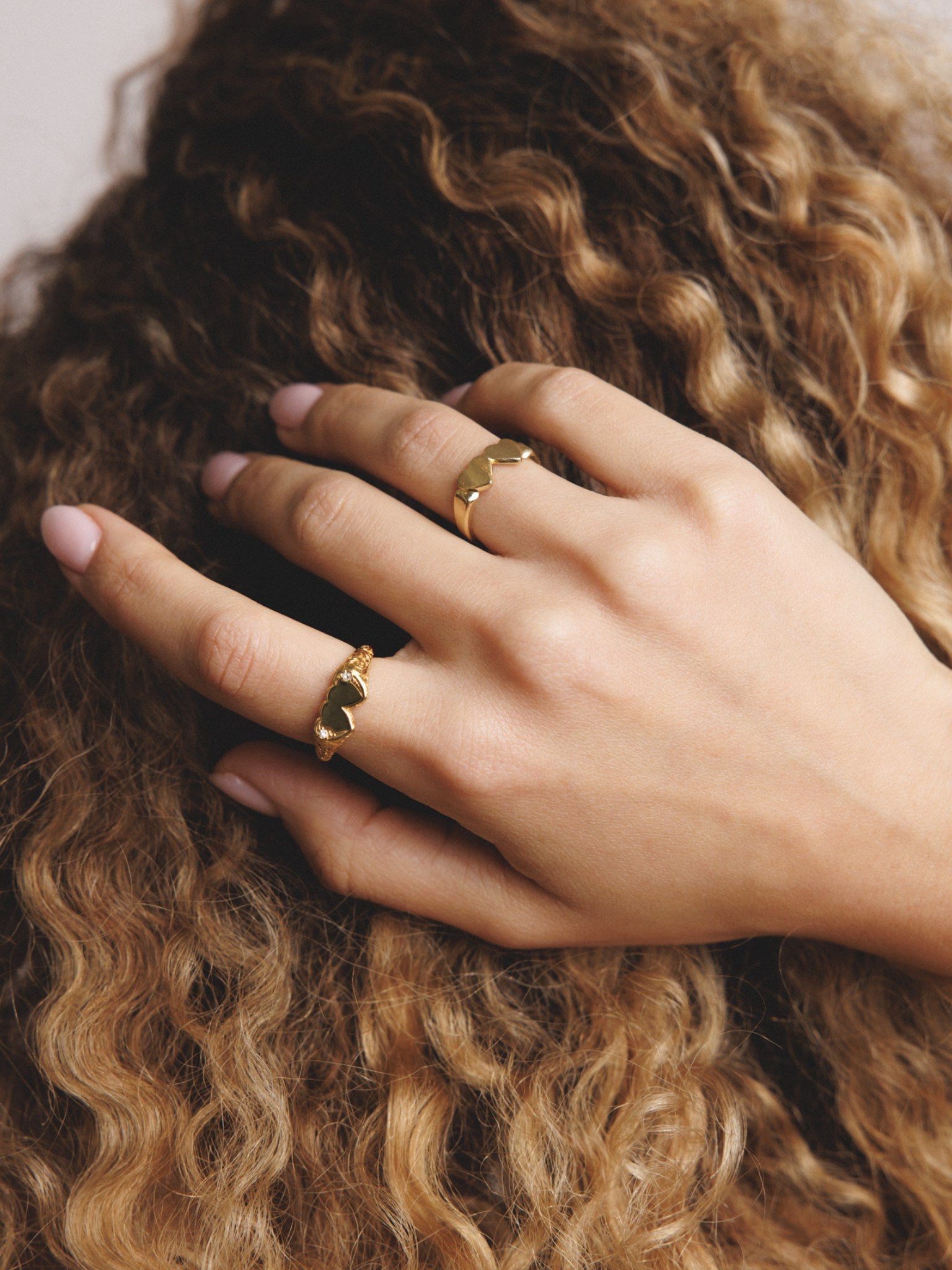 Victorian Varsity Ring - Gold Vermeil