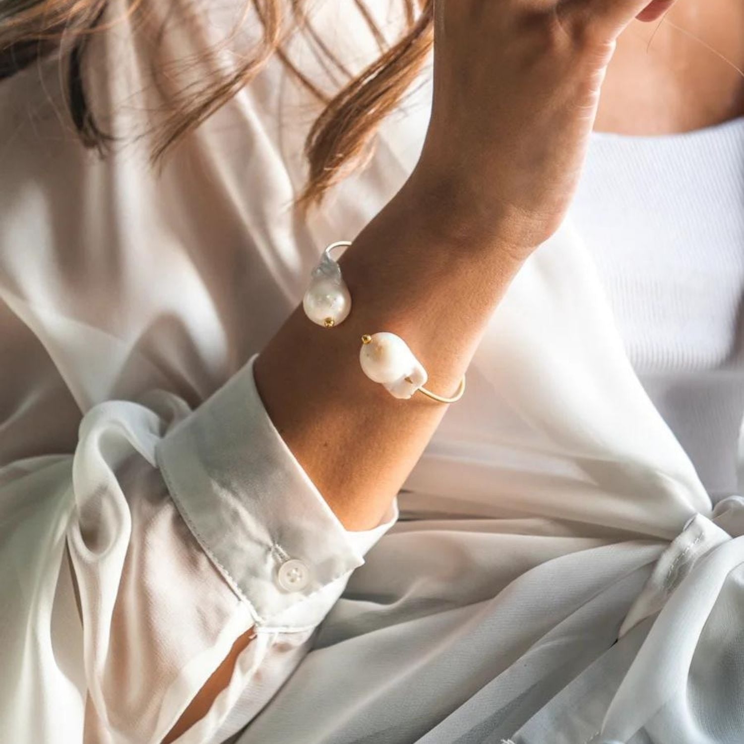 Victt Baroque Pearl Cuff Bracelet