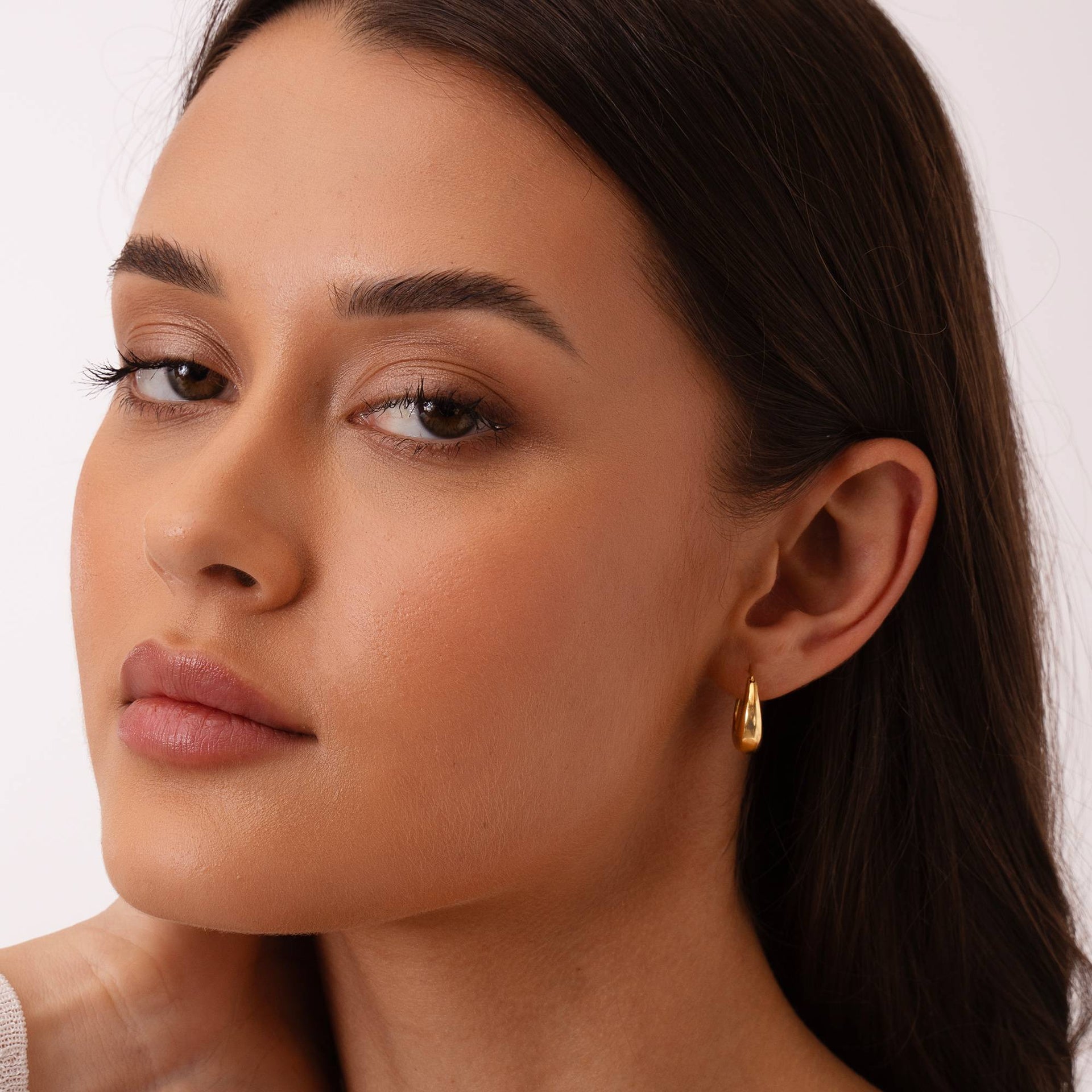 Vienna Waterdrop Huggies in 18K Gold Vermeil