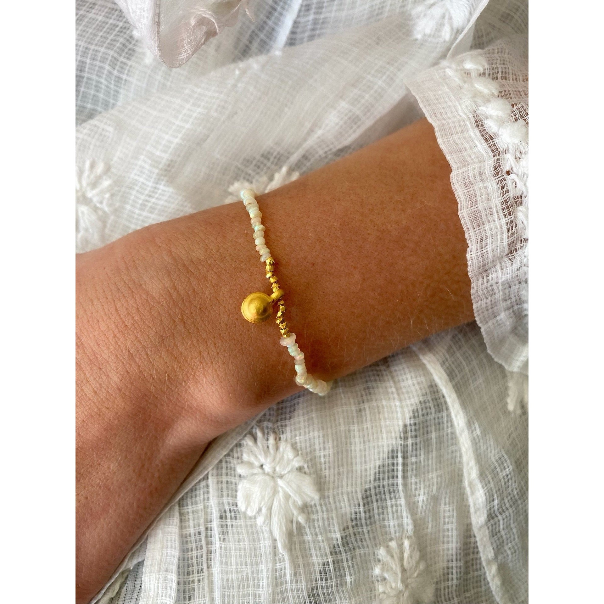 Vintage Amulet Bracelet - Ethiopian Opals