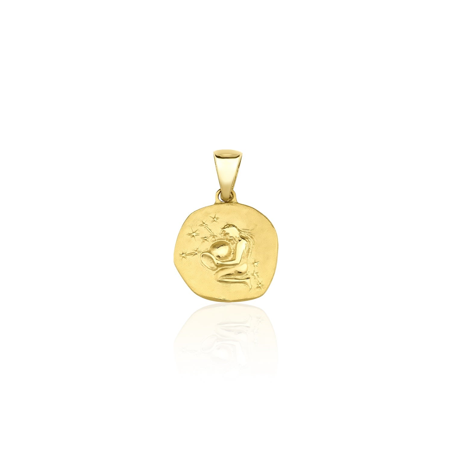 Vintage Aquarius Coin Pendant