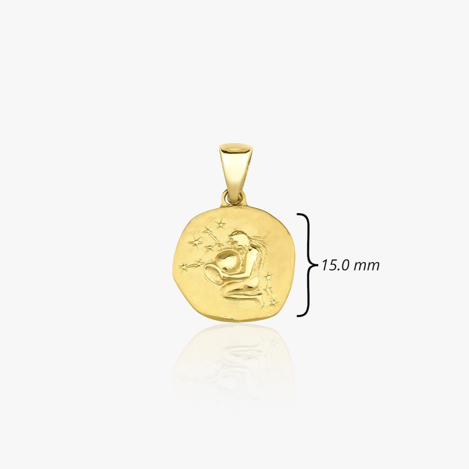 Vintage Aquarius Coin Pendant