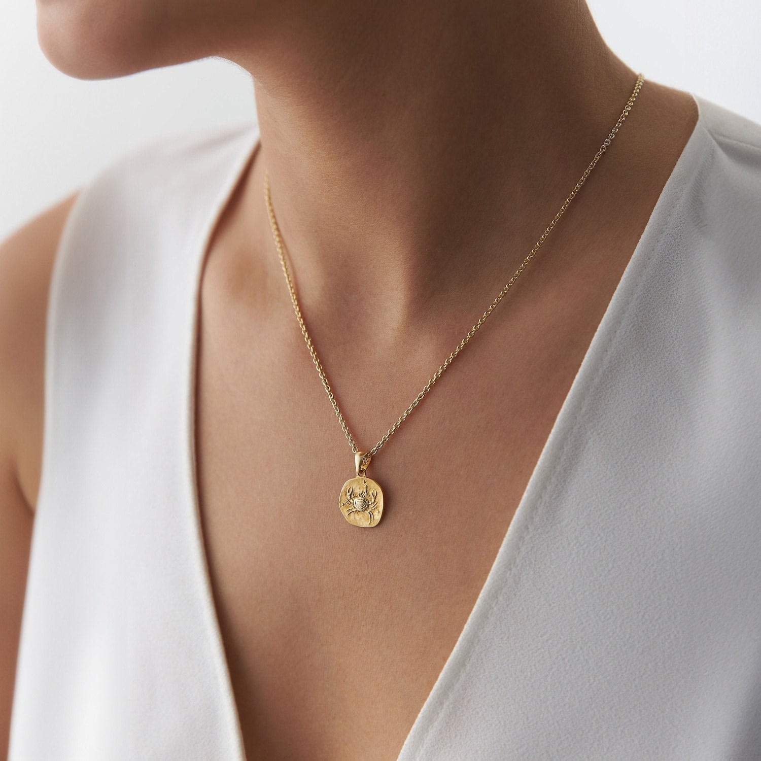 Vintage Cancer Coin Pendant