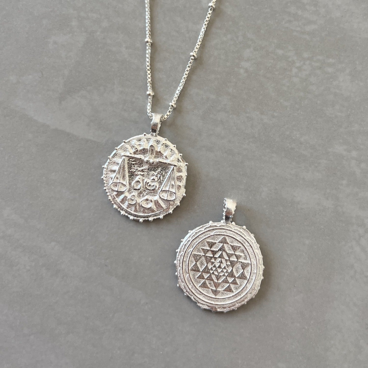 Virgo Zodiac Manifesting Necklace *Double Sided* - Sterling Silver