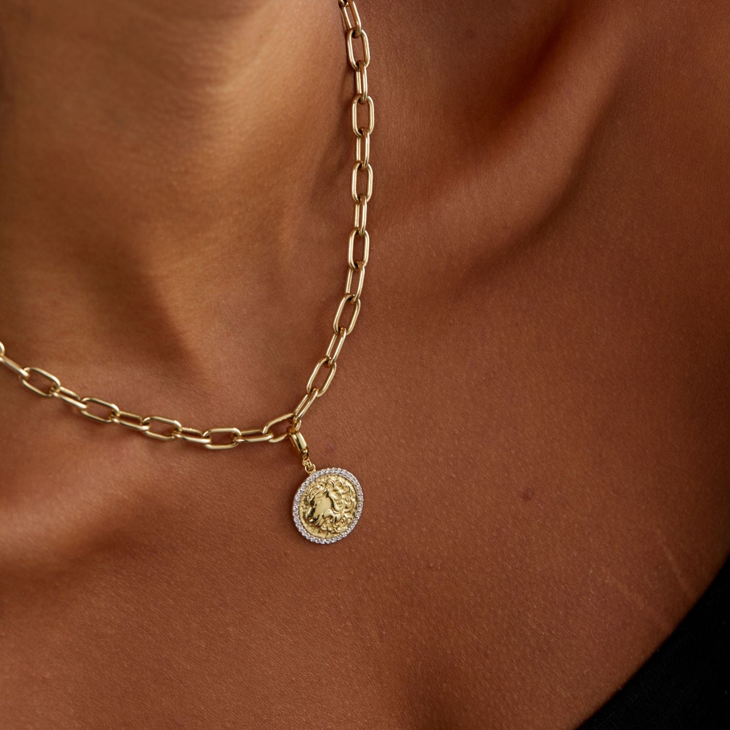 Virtus Lion Charm - Recycled Gold & Lab Grown Diamonds