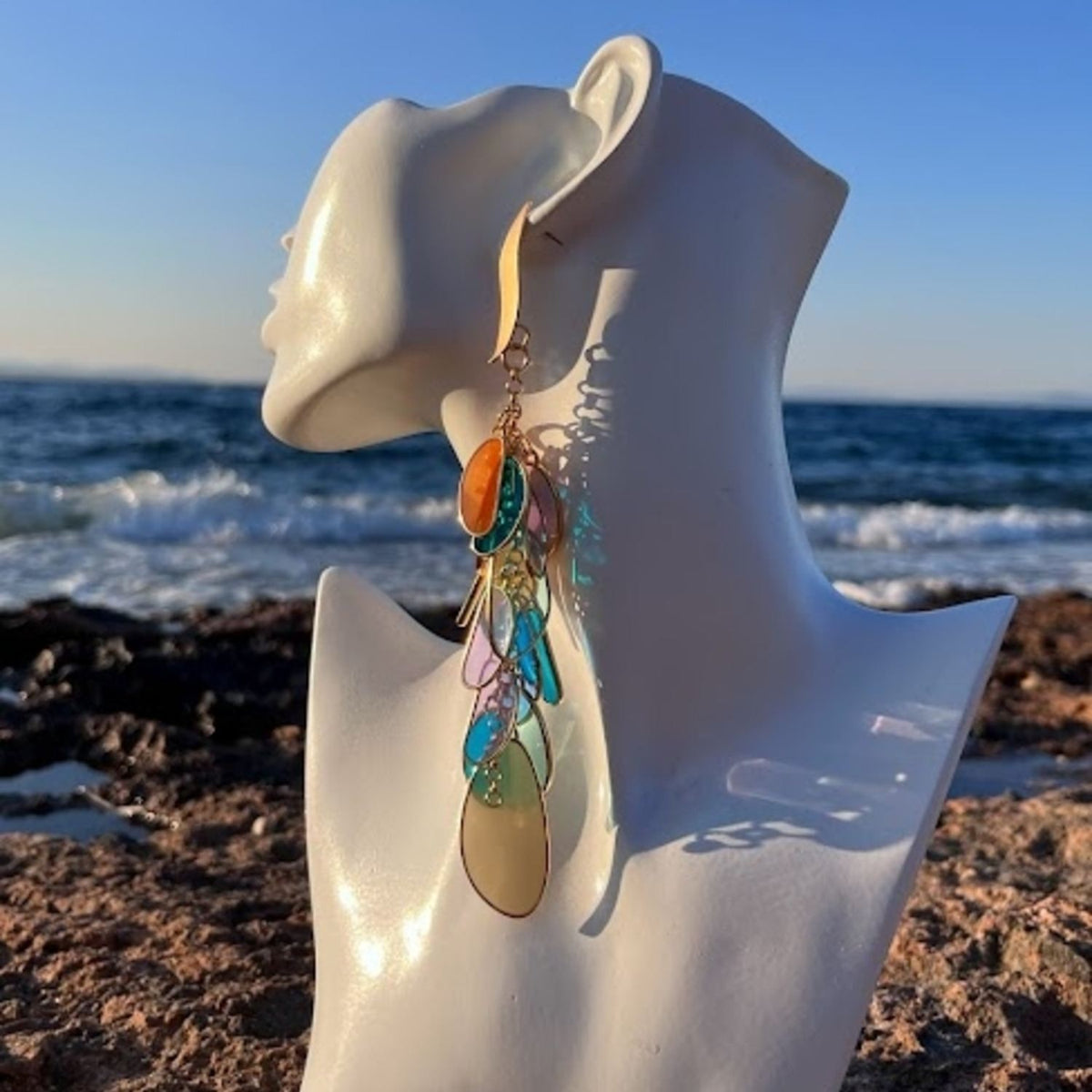 Vitreaux Glass Earrings - Sirene