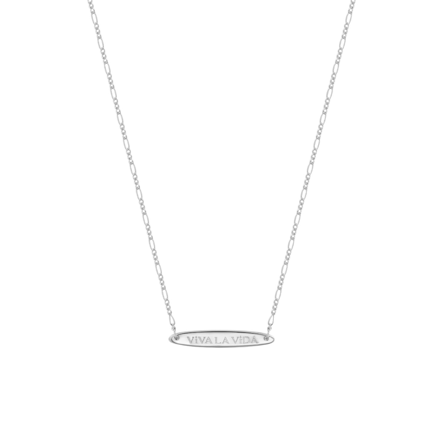 Viva La Vida Bar Chain Necklace In Silver