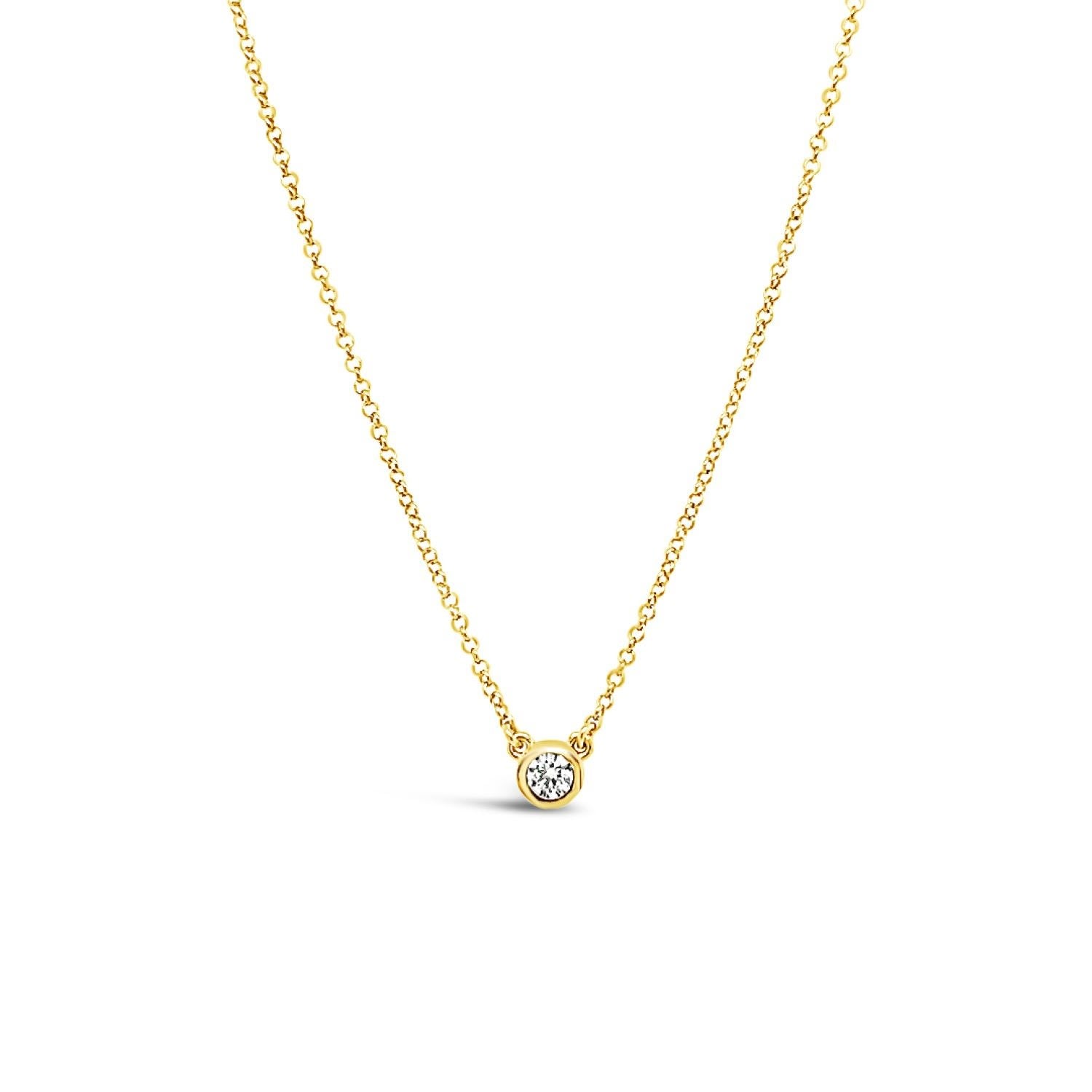 Bezel Cz Pendant - Gold