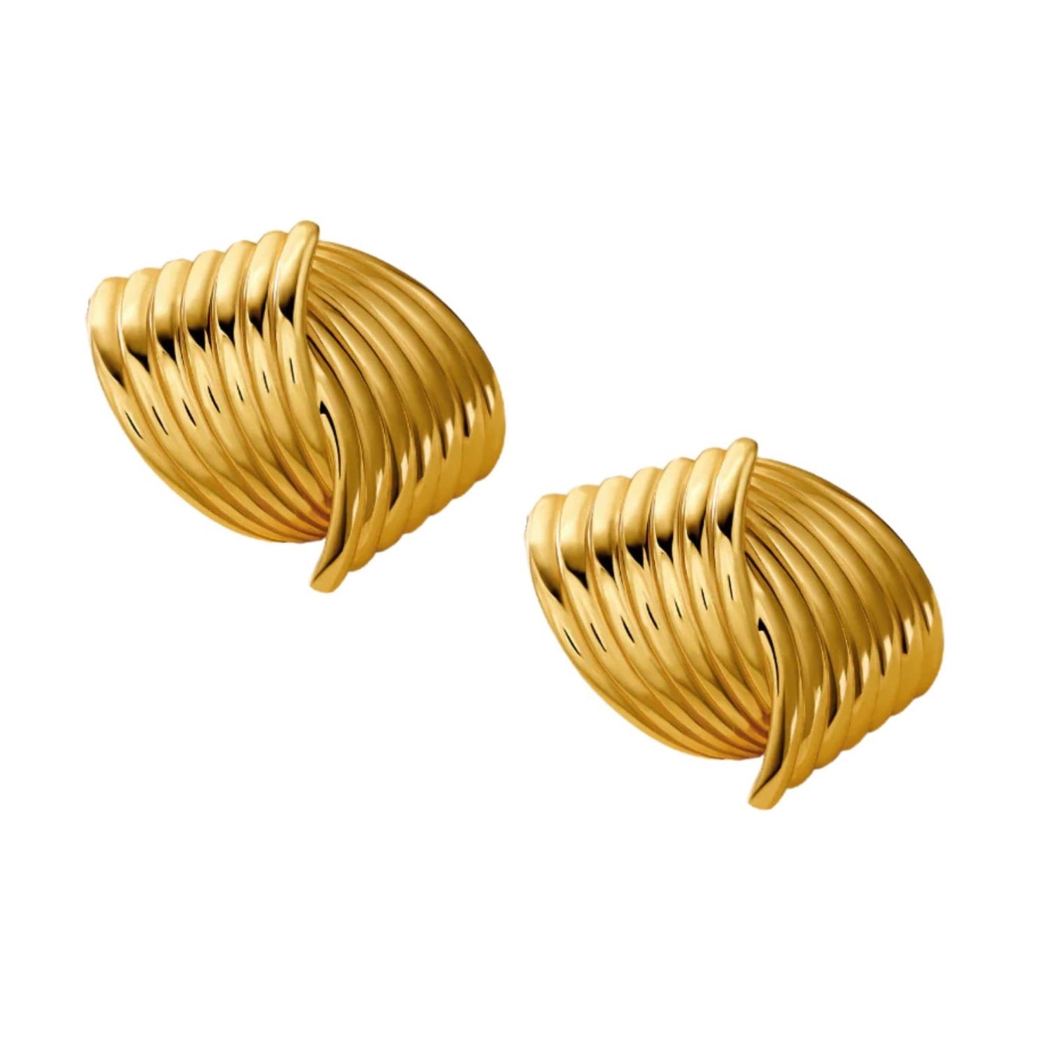 Vivienne Gold Textured Earrings
