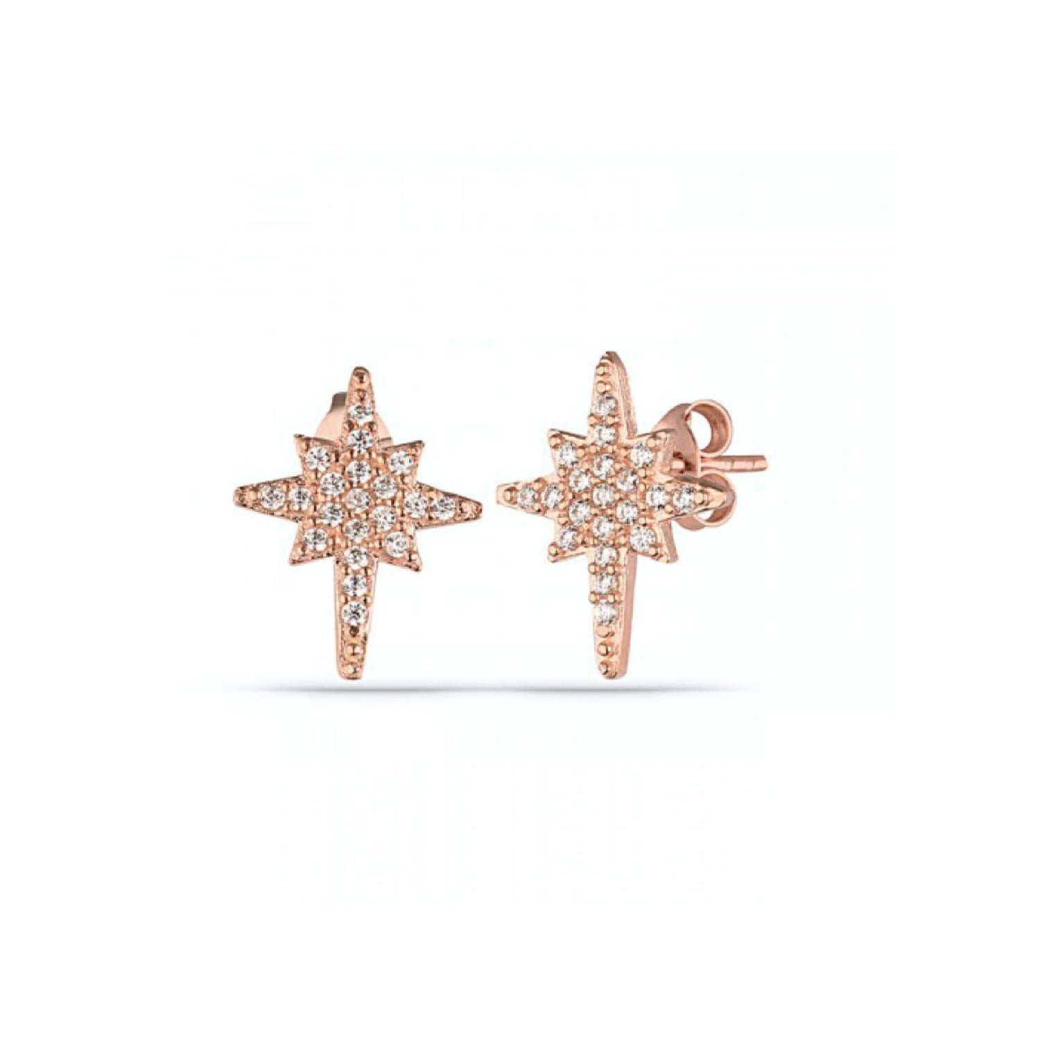 Northern Star Sterling Silver Stud Earring Rose Gold