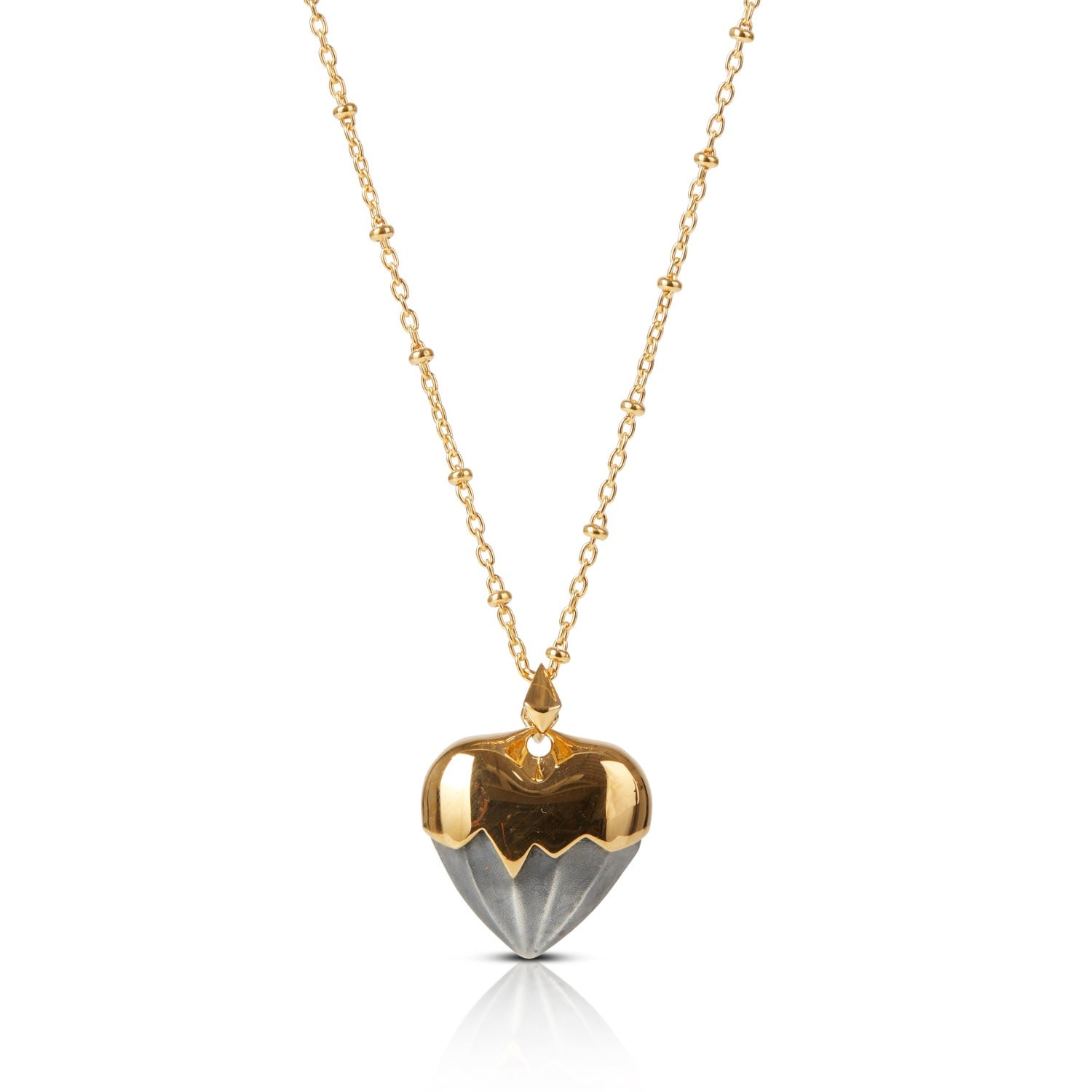 Black Heart Pendant Gold