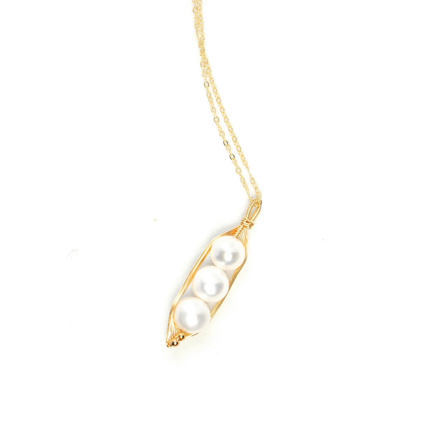 Garden Peas Necklace Freshwater Pearl