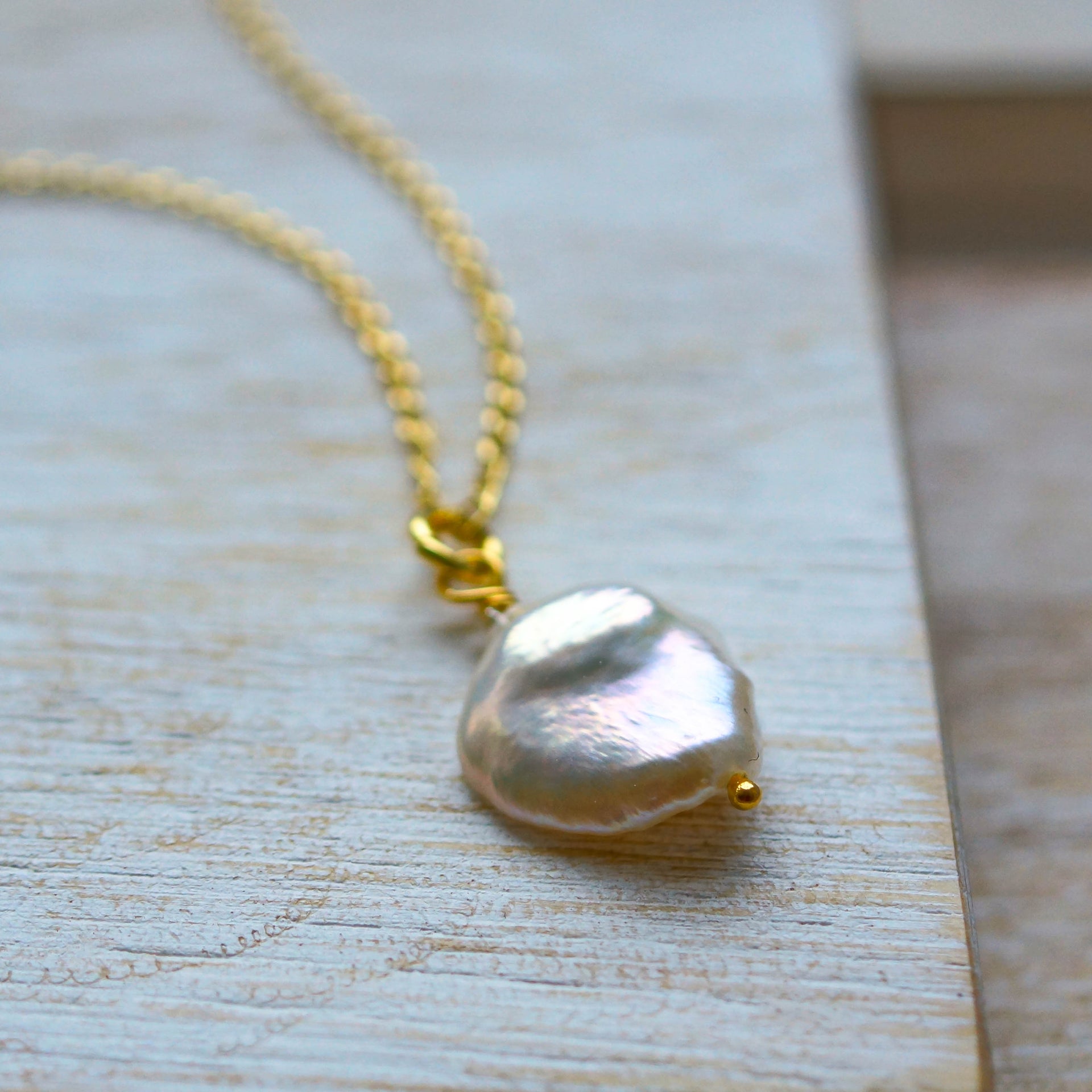 Keshi Pearl Vermeil Necklace