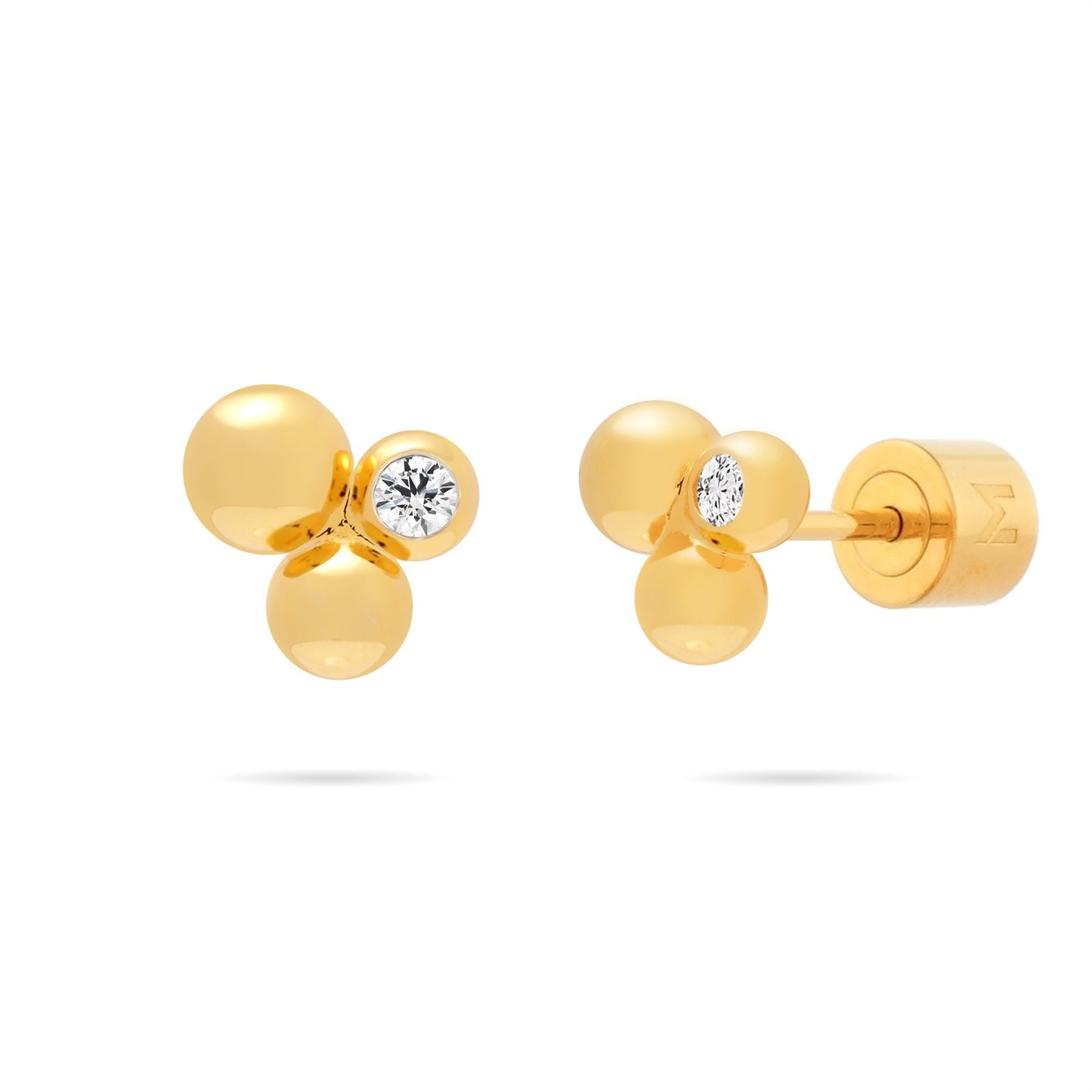Bubble Cluster Stud Earrings - Gold