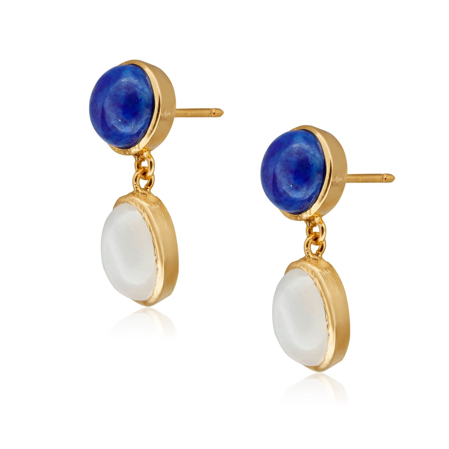 Lapis & Moonstone Earring