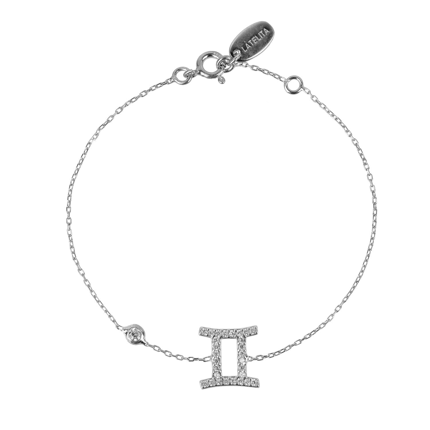 Zodiac Horoscope Star Sign Bracelet Gemini Silver